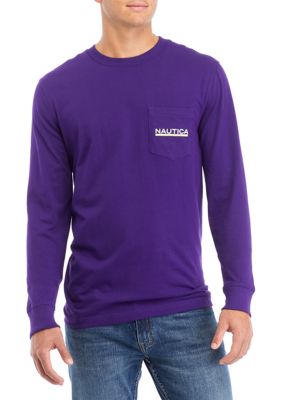 Long Sleeve Graphic Pocket T-Shirt