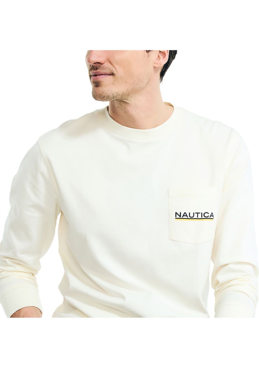 Long Sleeve Graphic Pocket T-Shirt