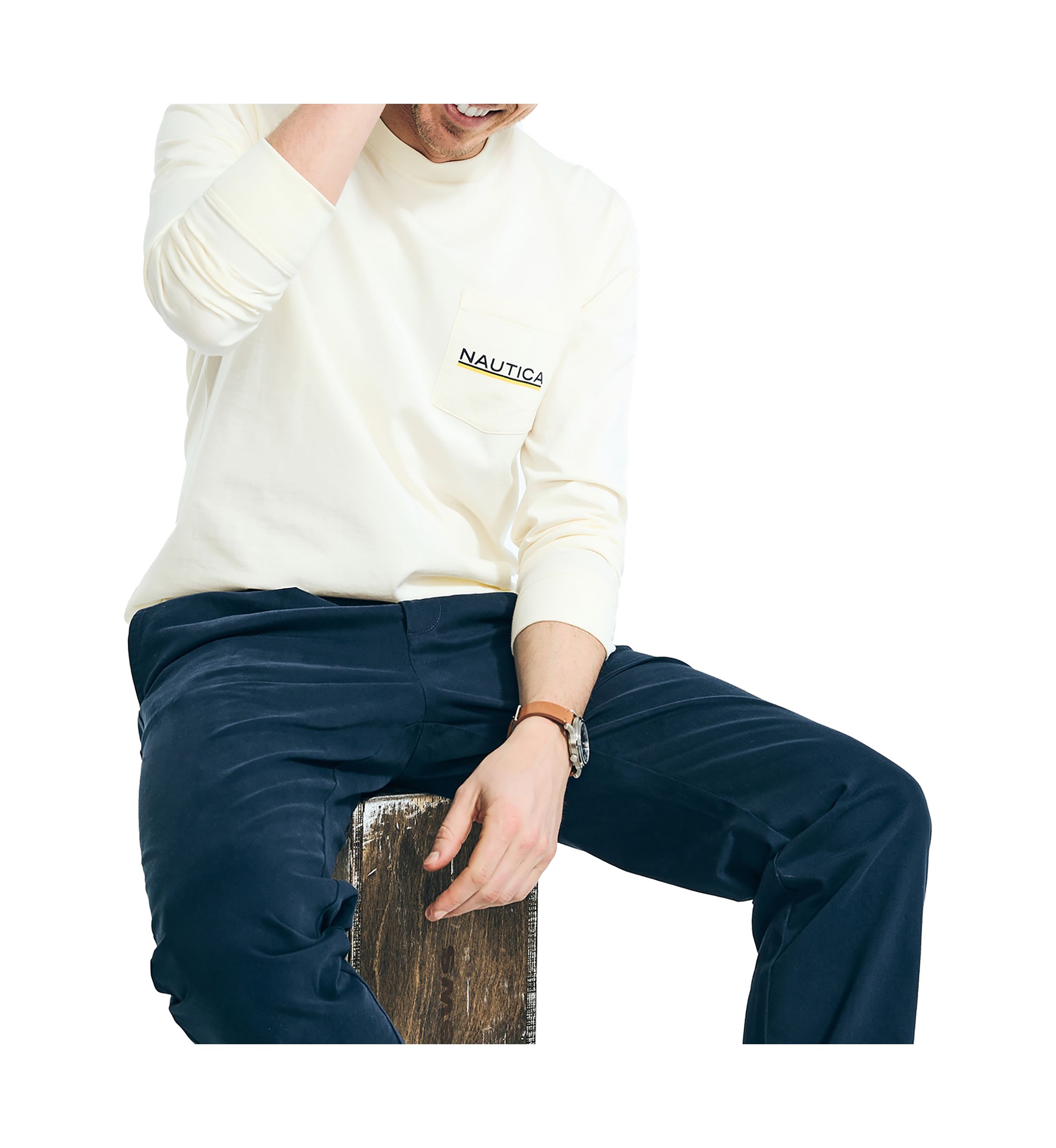 Long Sleeve Graphic Pocket T-Shirt