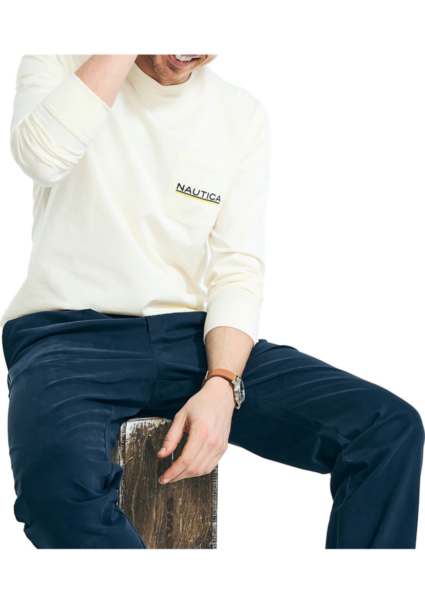 Long Sleeve Graphic Pocket T-Shirt