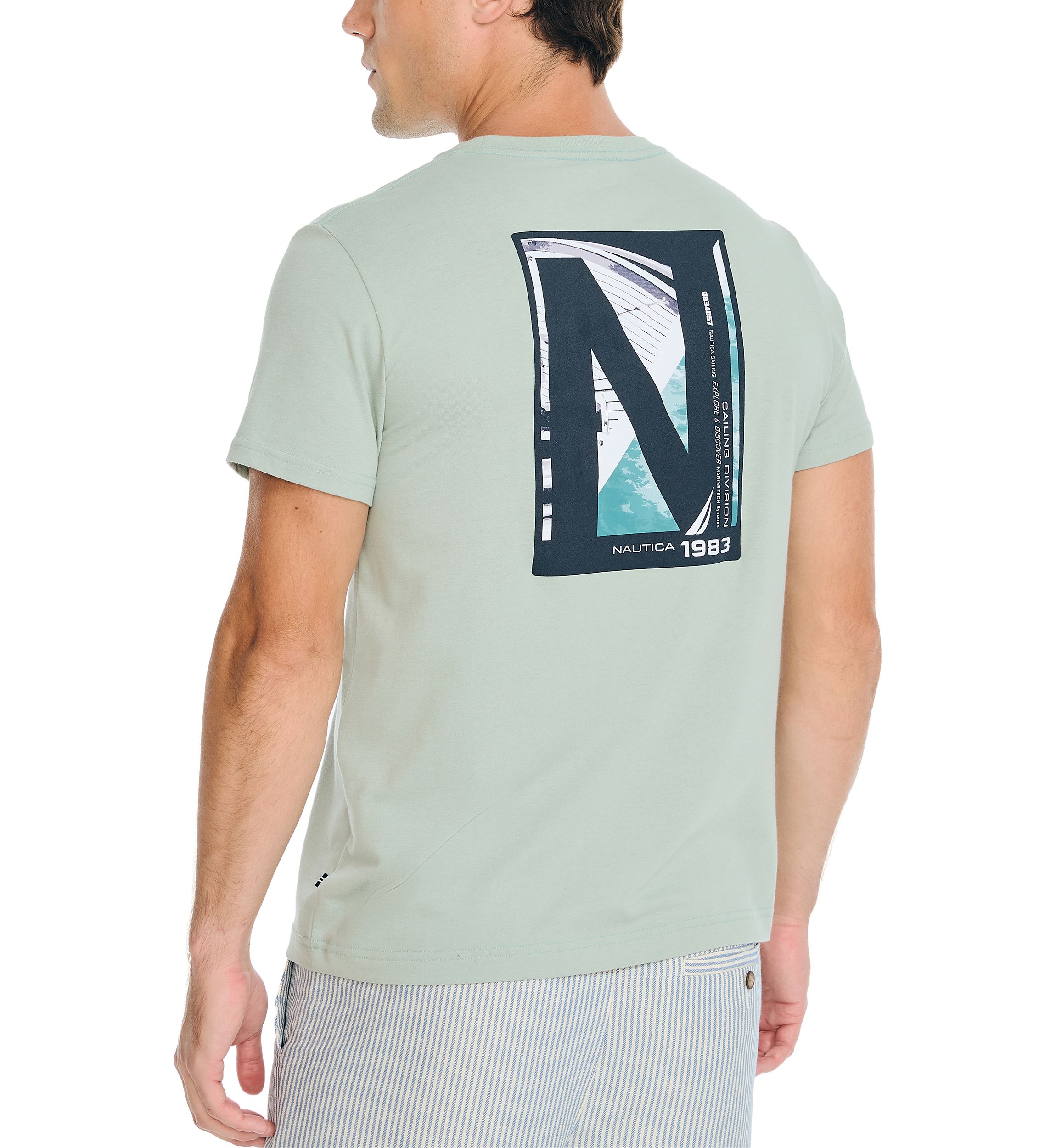 Sustainably Crafted Nautica 1983 Graphic T-Shirt