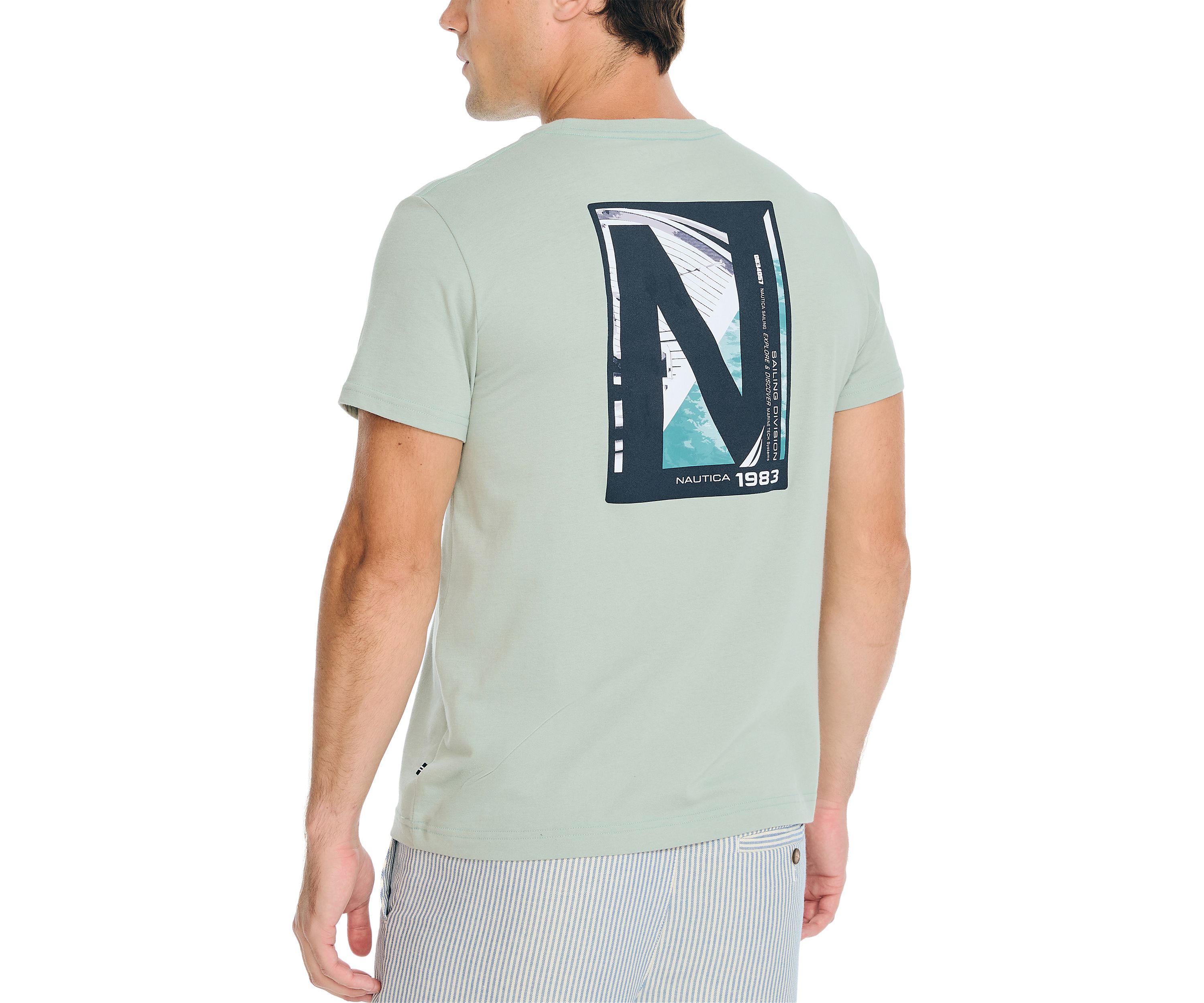 Sustainably Crafted Nautica 1983 Graphic T-Shirt