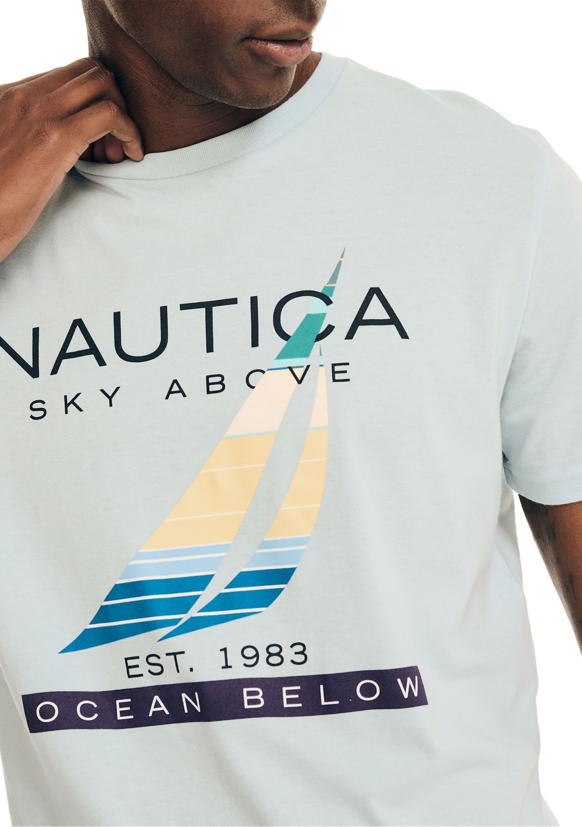 Sustainably Crafted Sky and Ocean Graphic T-Shirt
