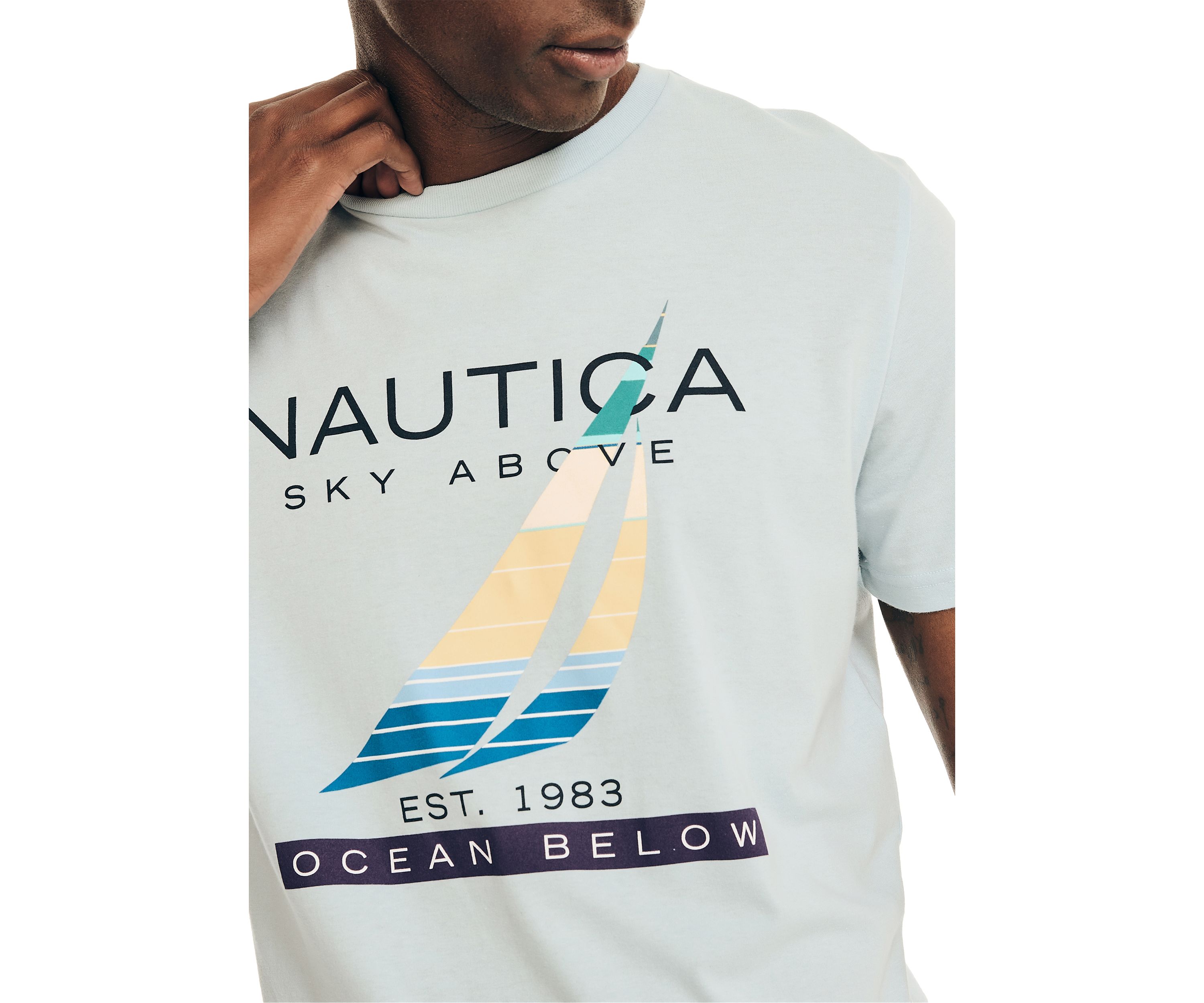 Sustainably Crafted Sky and Ocean Graphic T-Shirt