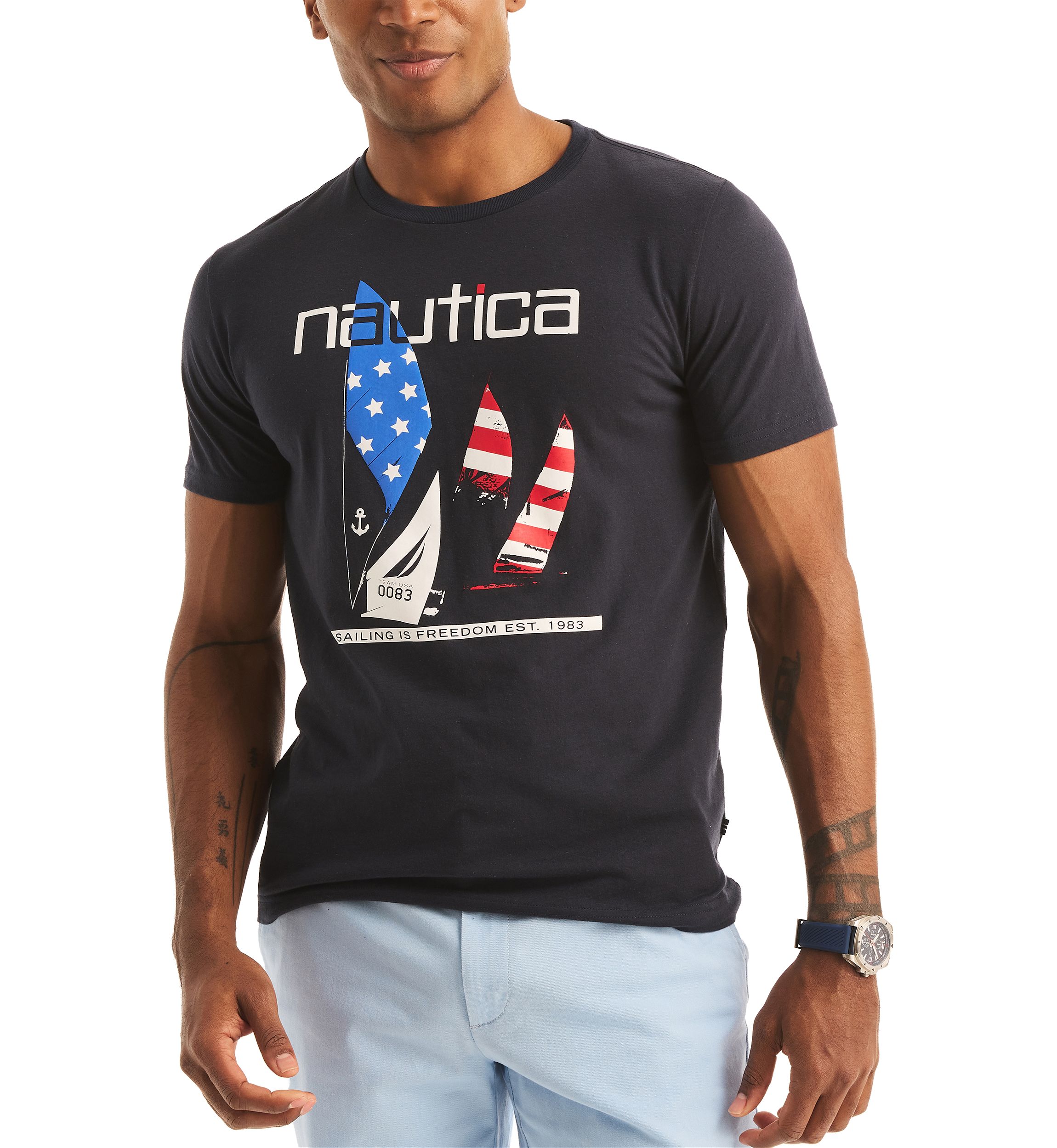 Sustainably Crafted Americana Graphic T-Shirt