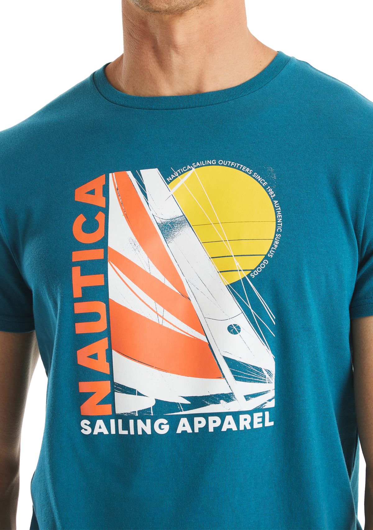 Short Sleeve Modern Sailing Graphic T-Shirt 