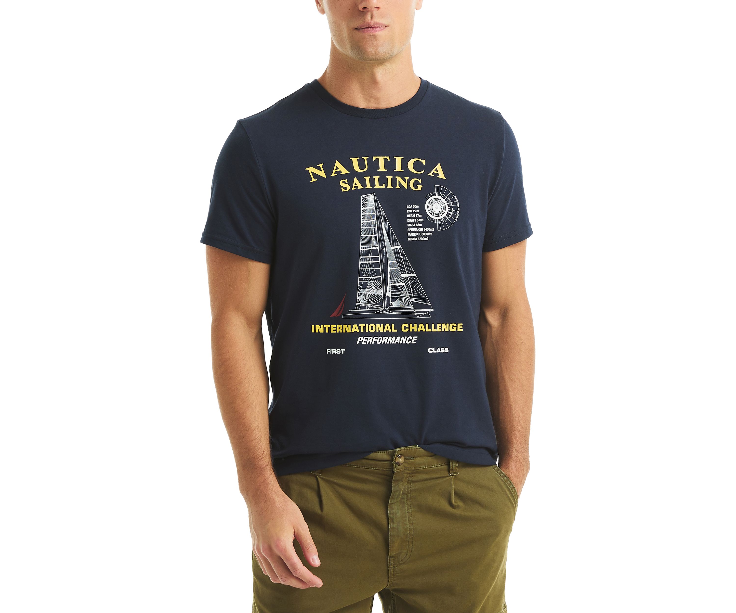 Short Sleeve Sailing Graphic T-Shirt 