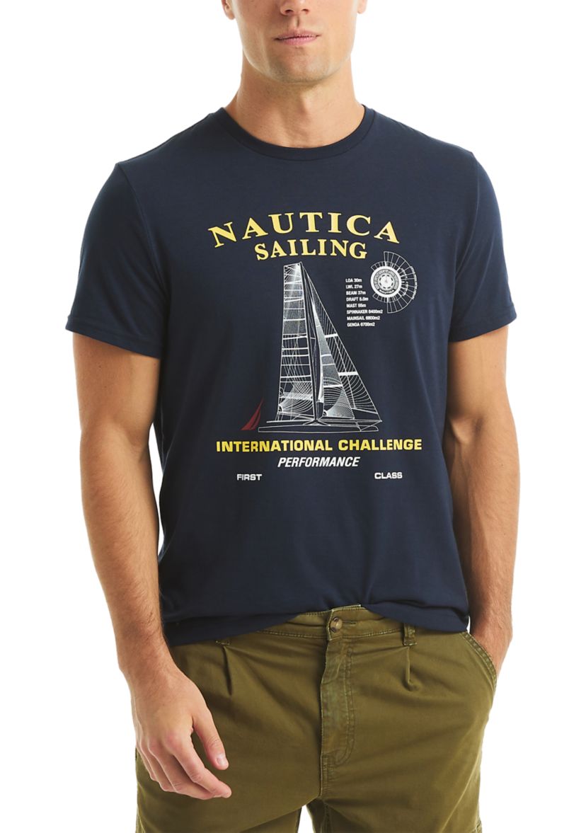 Short Sleeve Sailing Graphic T-Shirt 