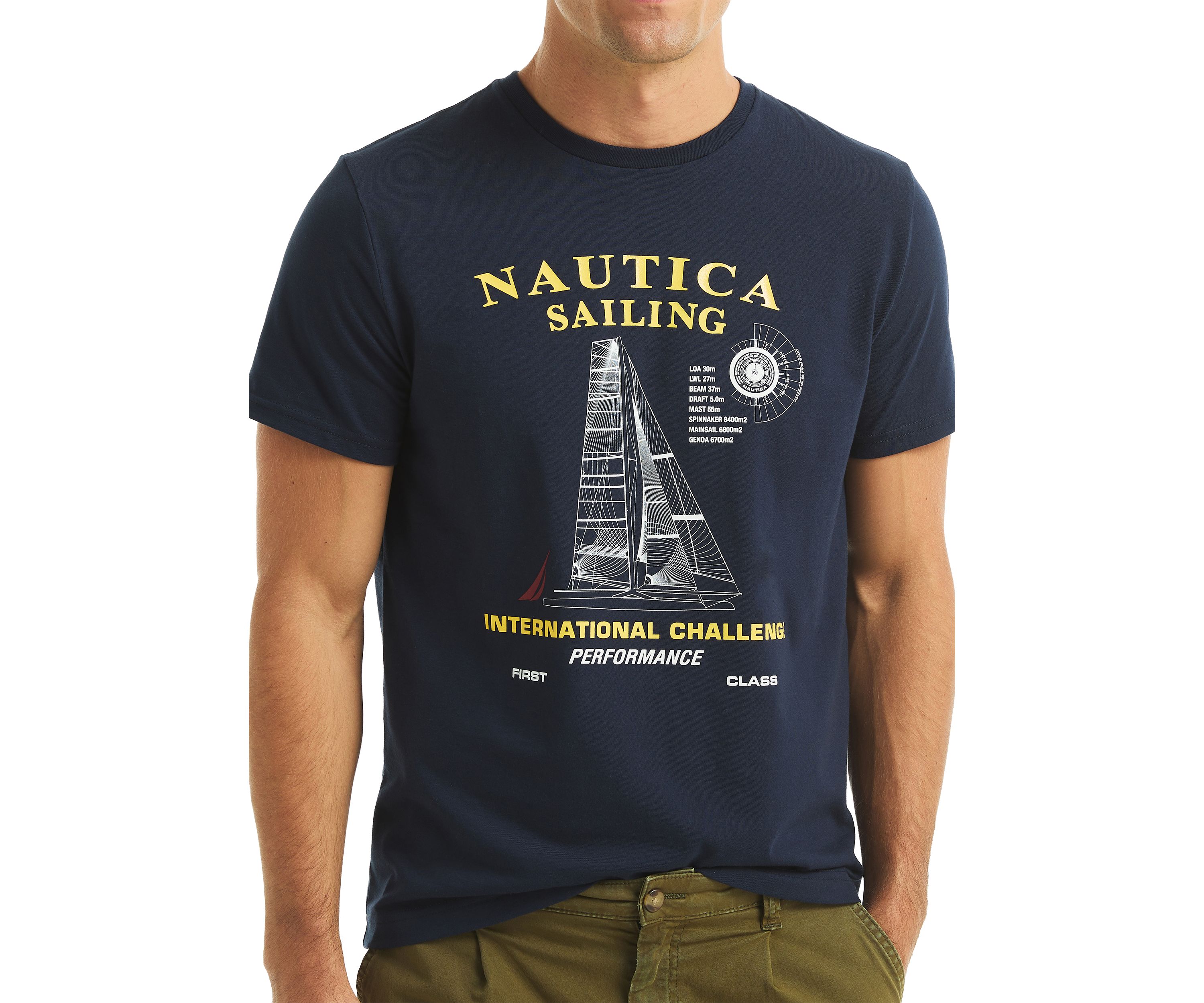 Short Sleeve Sailing Graphic T-Shirt 
