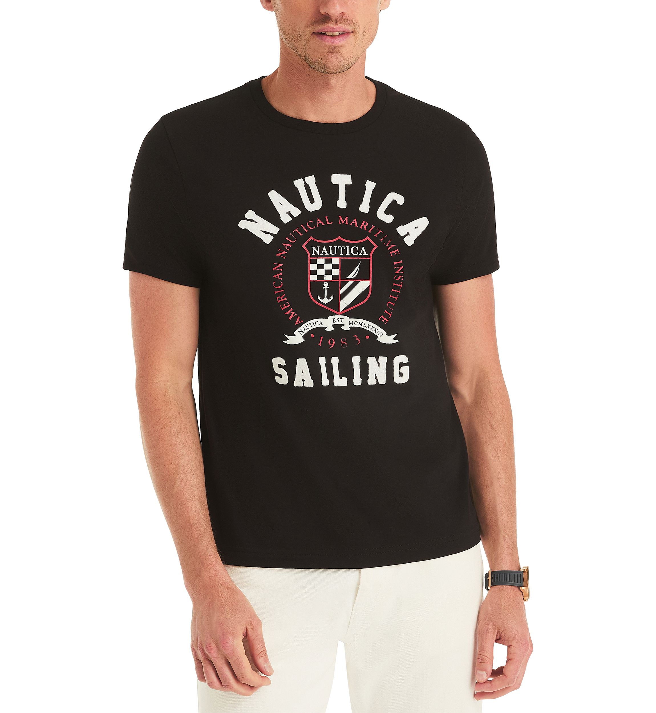 Short Sleeve Sailing Graphic T-Shirt 