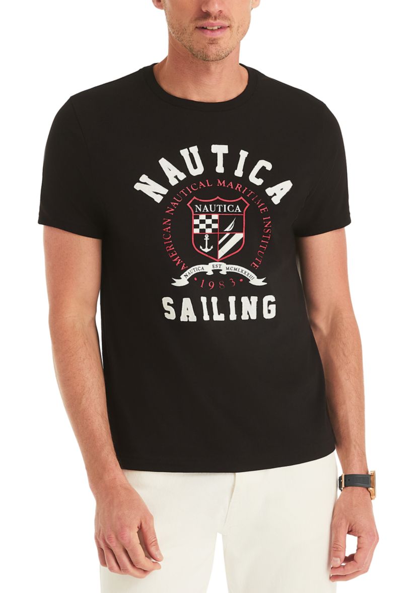 Short Sleeve Sailing Graphic T-Shirt 