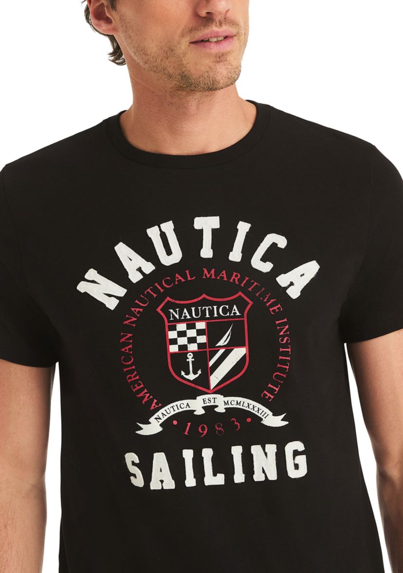 Short Sleeve Sailing Graphic T-Shirt 