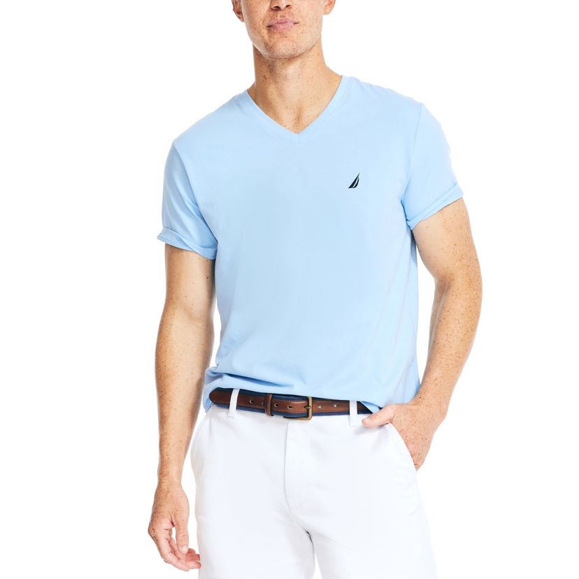 Nautica SS Anchor V Neck Tee
