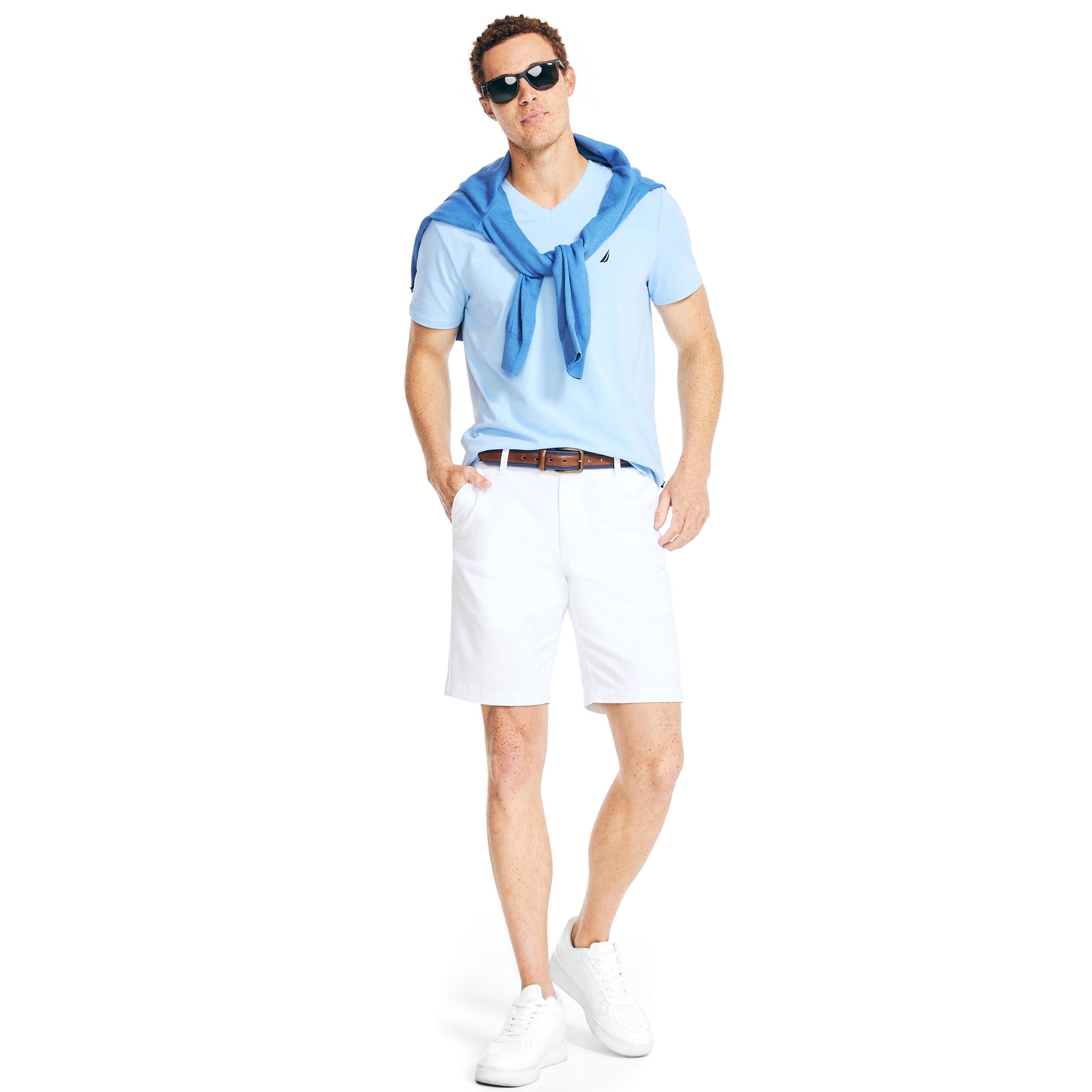 Nautica SS Anchor V Neck Tee