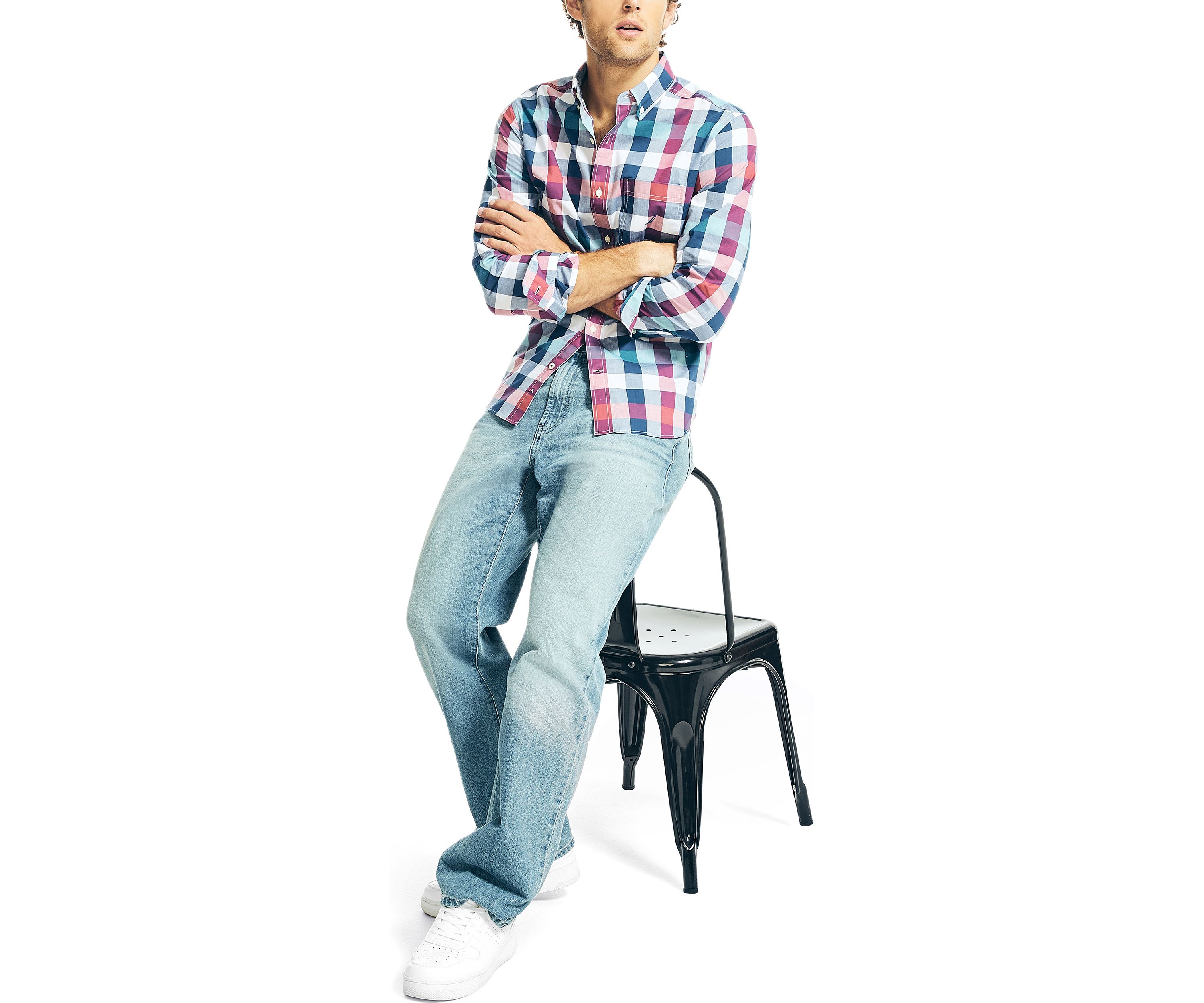 Plaid Poplin Shirt