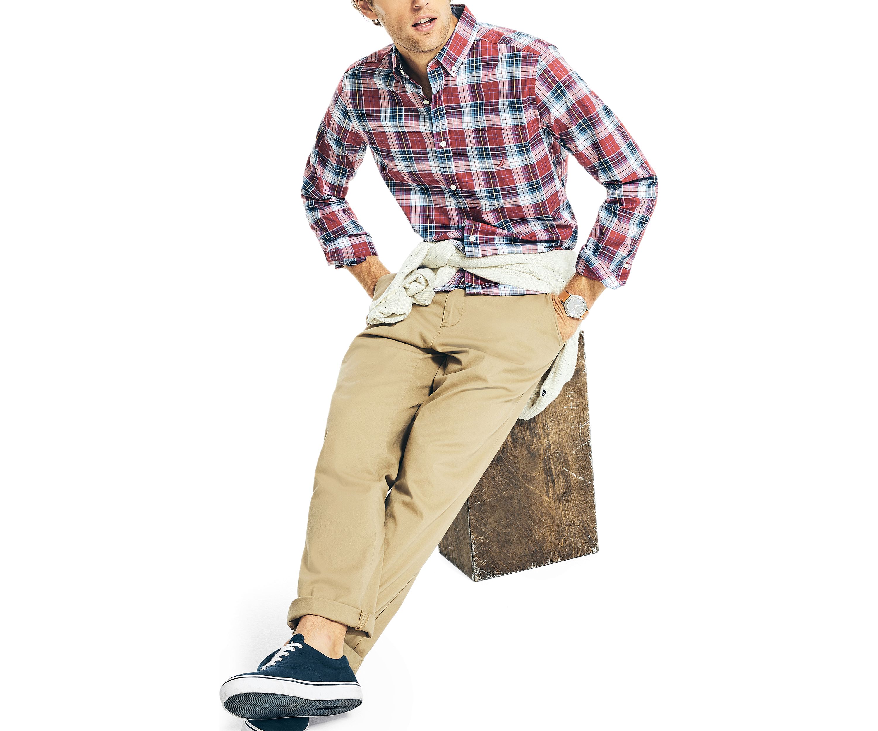 Plaid Poplin Shirt