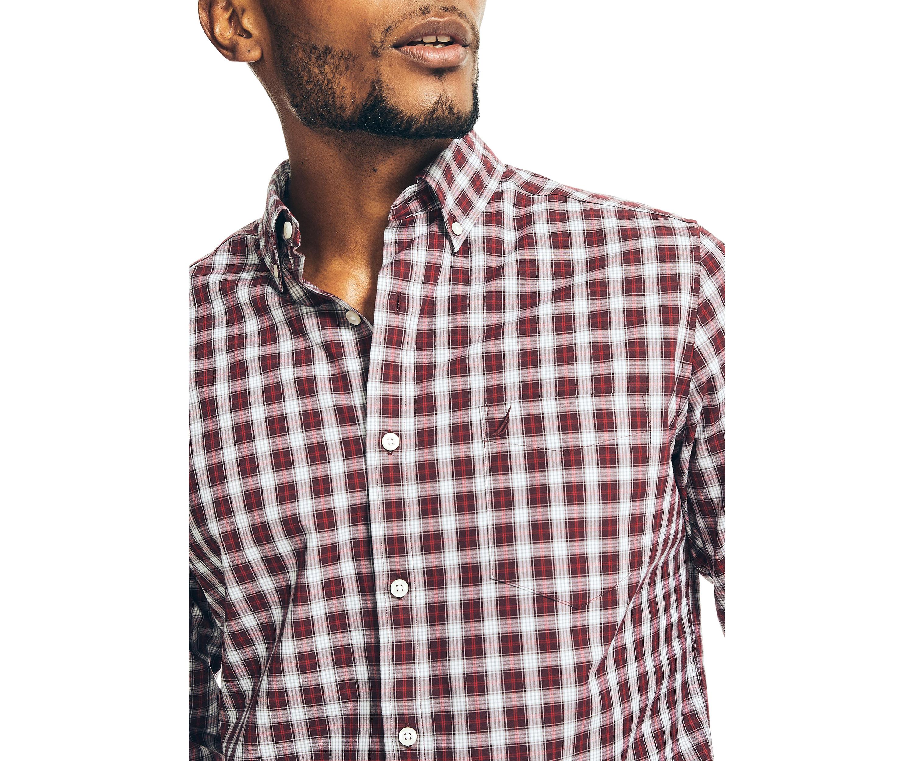 Wrinkle Resistant Plaid Wear to Work Shirt