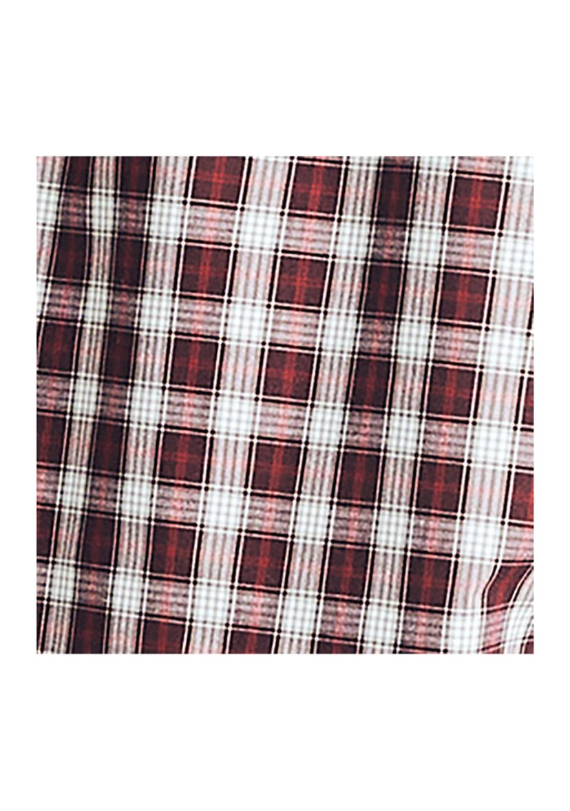 Wrinkle Resistant Plaid Wear to Work Shirt