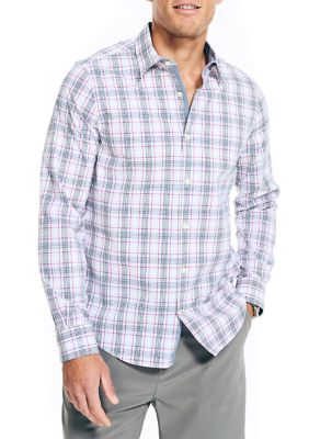 Nautica Men's Navtech Trim Fit Plaid Shirt, Small