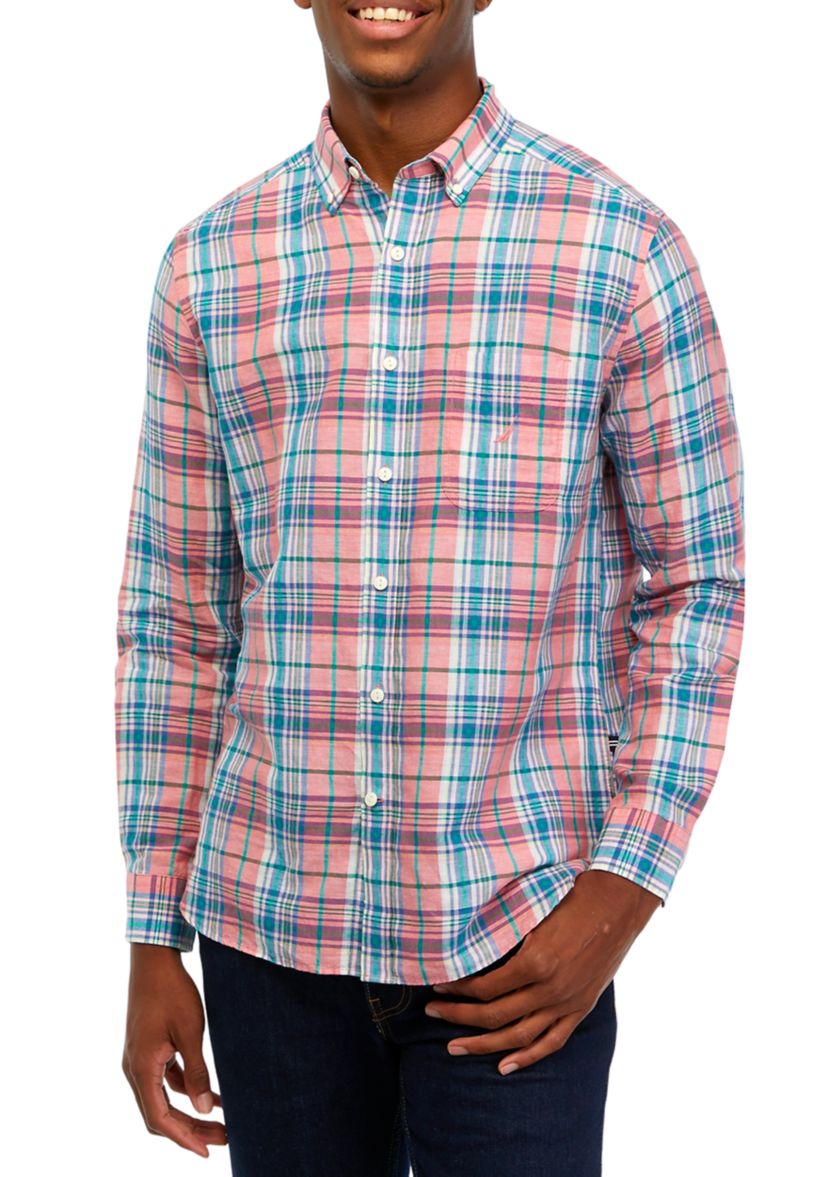 Sustainably Crafted Plaid Linen Shirt