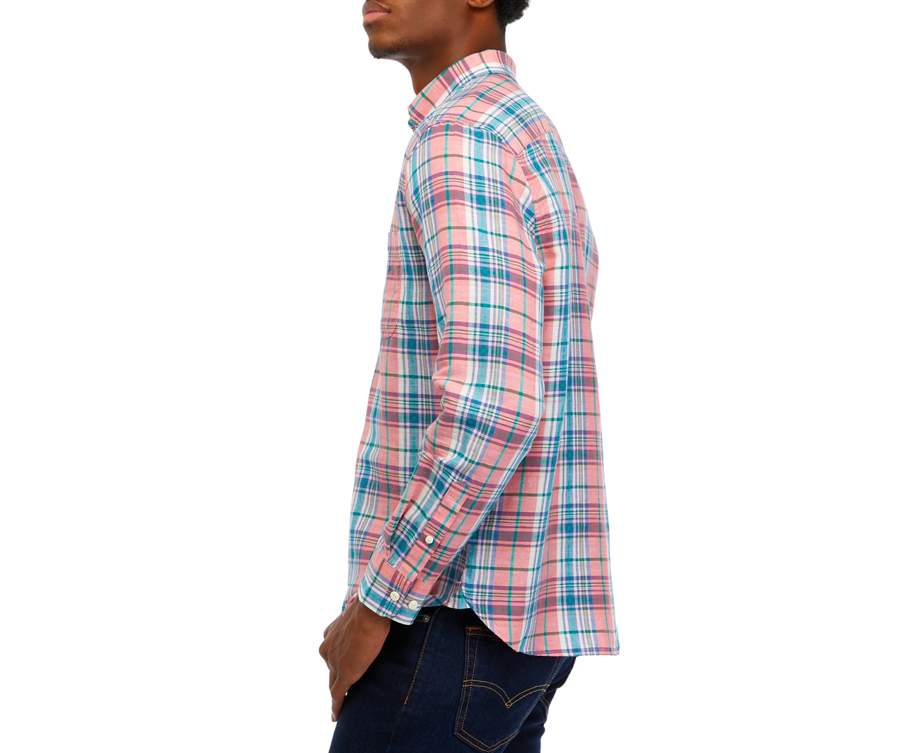 Sustainably Crafted Plaid Linen Shirt