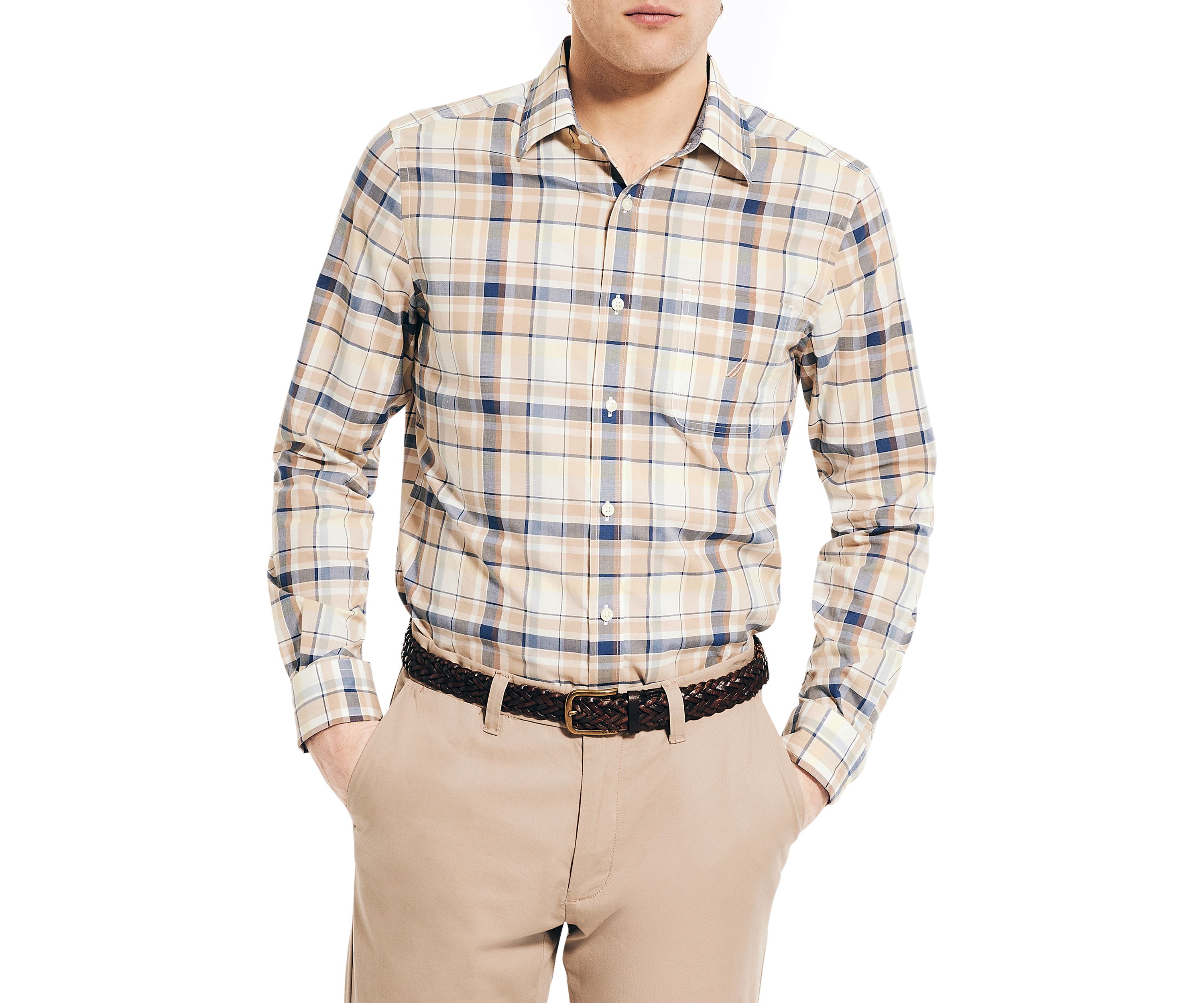 Sustainable Long Sleeve Tencel Plaid Woven Shirt