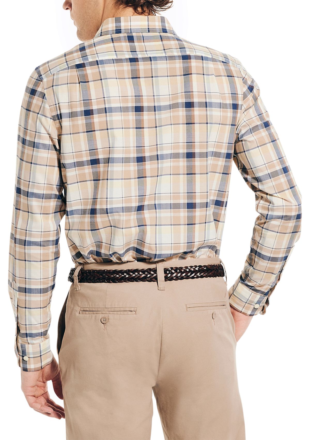 Sustainable Long Sleeve Tencel Plaid Woven Shirt