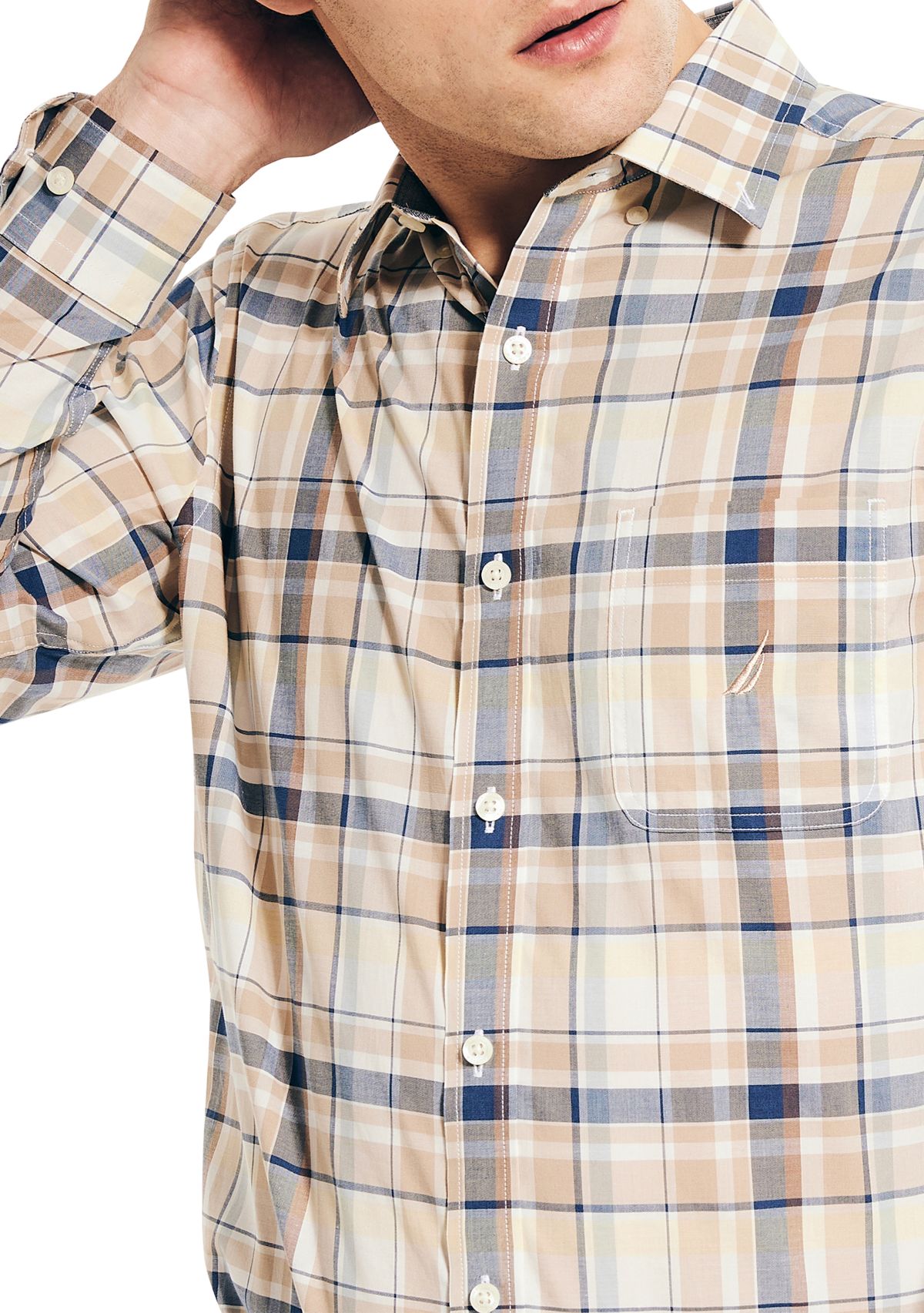 Sustainable Long Sleeve Tencel Plaid Woven Shirt