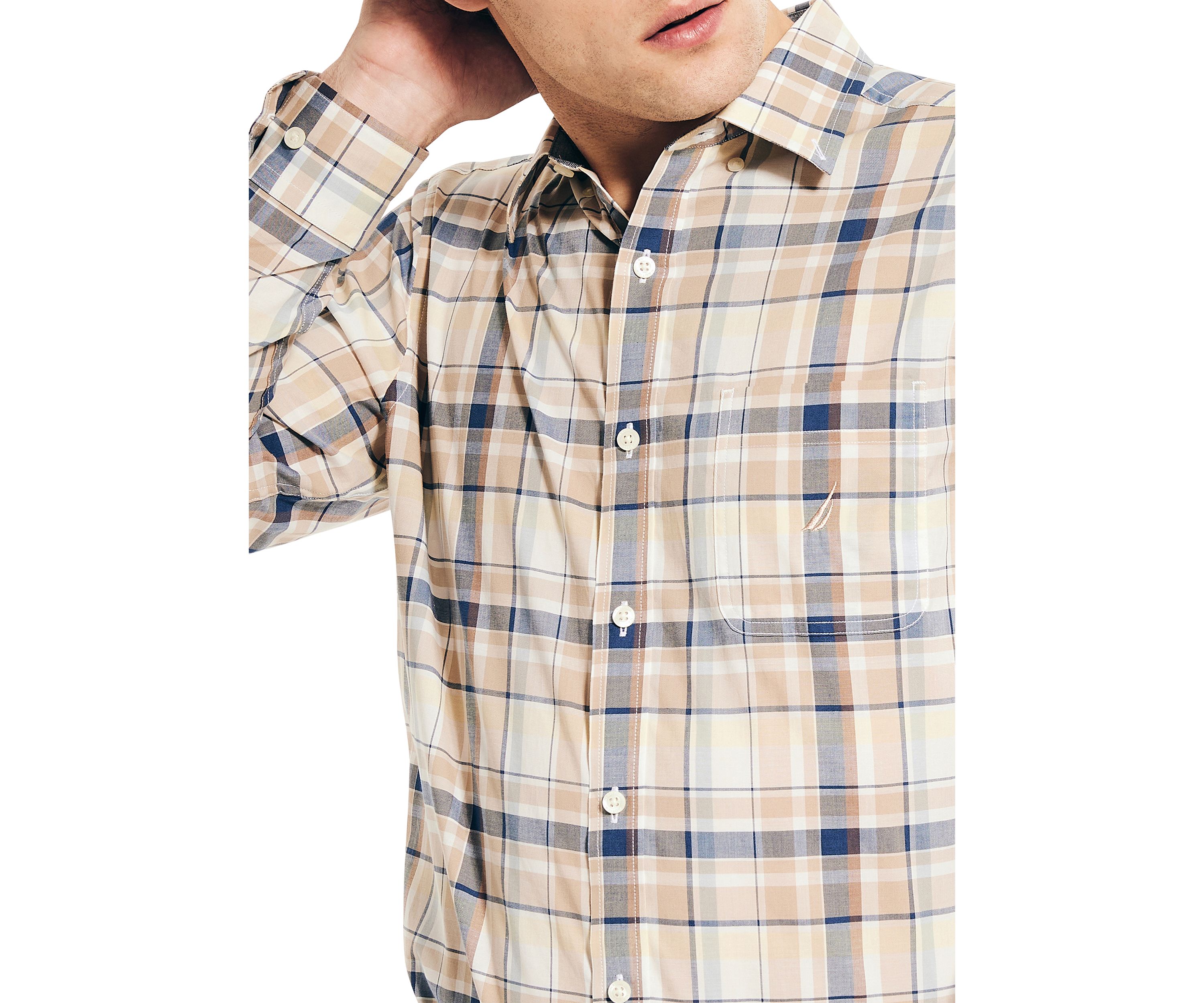 Sustainable Long Sleeve Tencel Plaid Woven Shirt