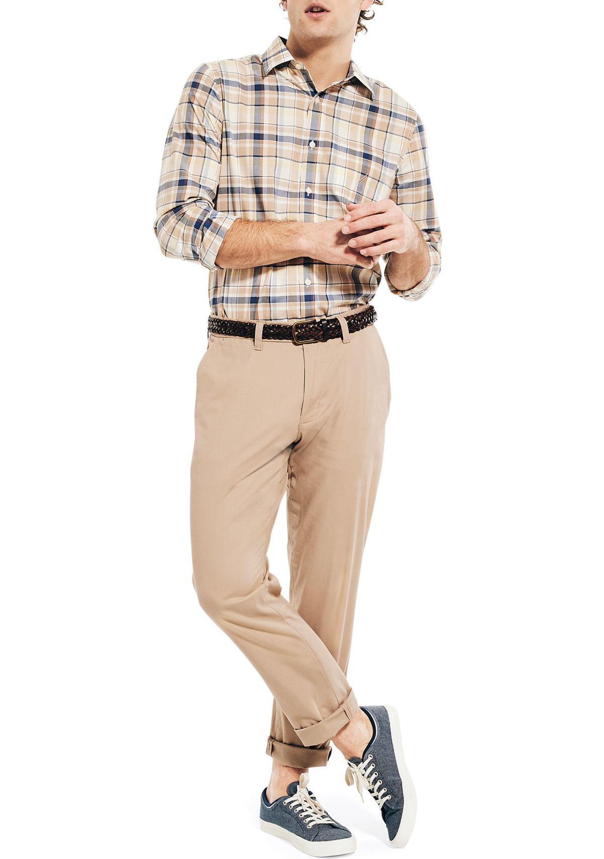 Sustainable Long Sleeve Tencel Plaid Woven Shirt