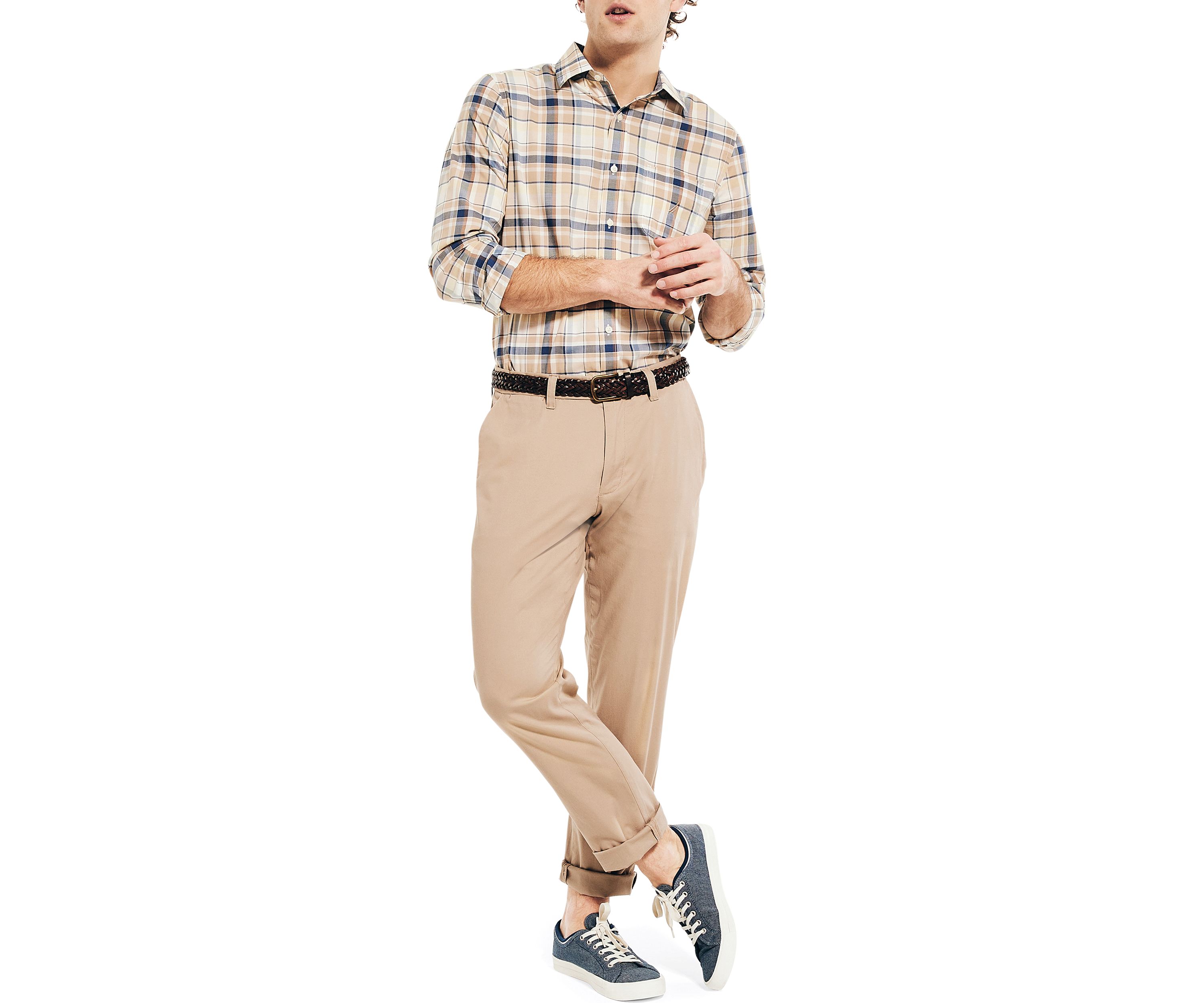 Sustainable Long Sleeve Tencel Plaid Woven Shirt