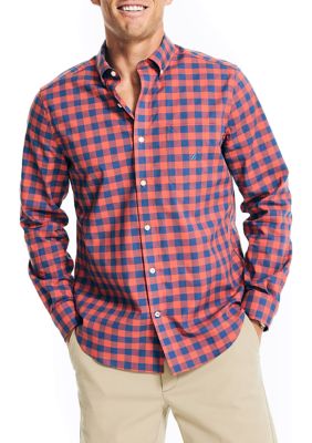 Sustainable Long Sleeve Tencel Plaid Woven Shirt