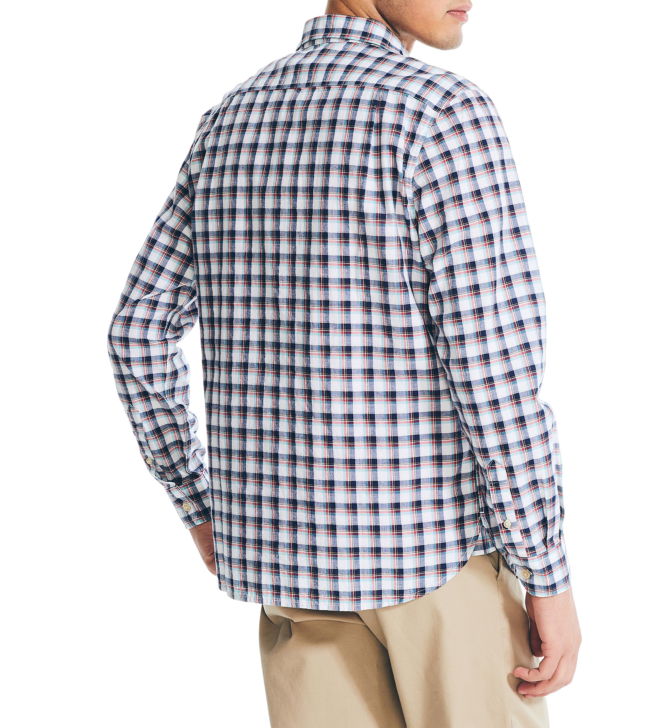 Long Sleeve Madras Plaid Shirt