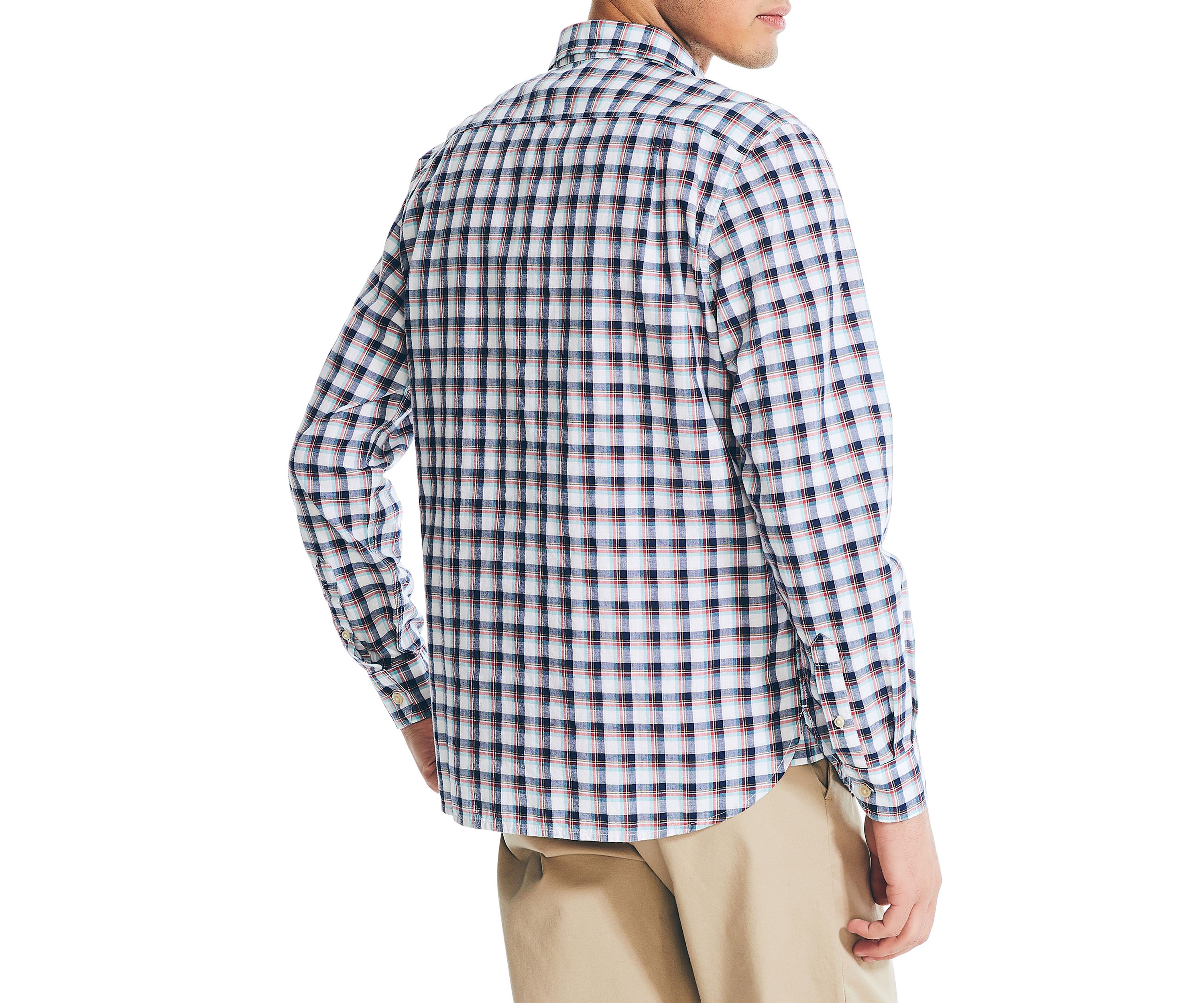 Long Sleeve Madras Plaid Shirt