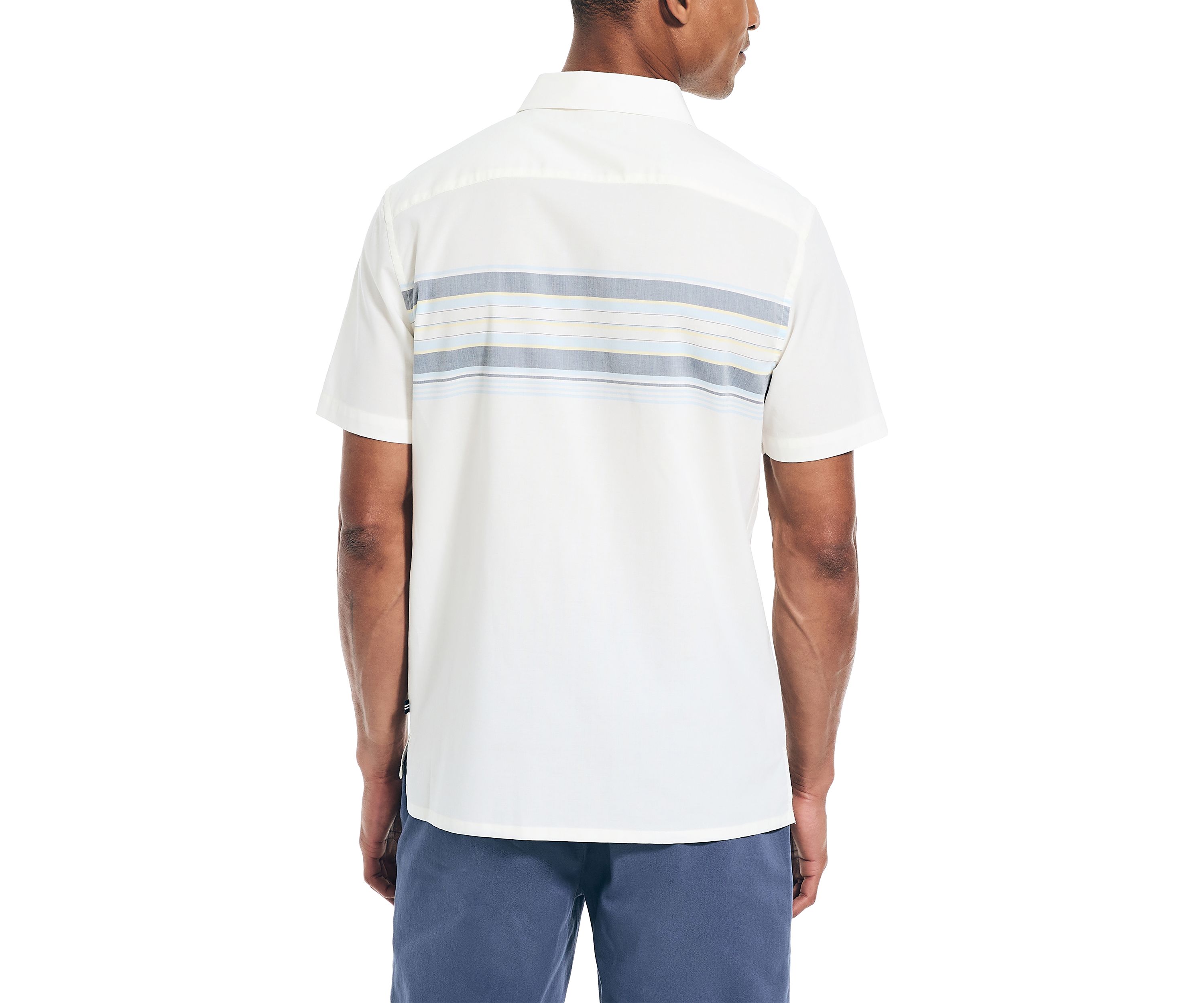 Sustainably Crafted Chest Stripe Short Sleeve Shirt