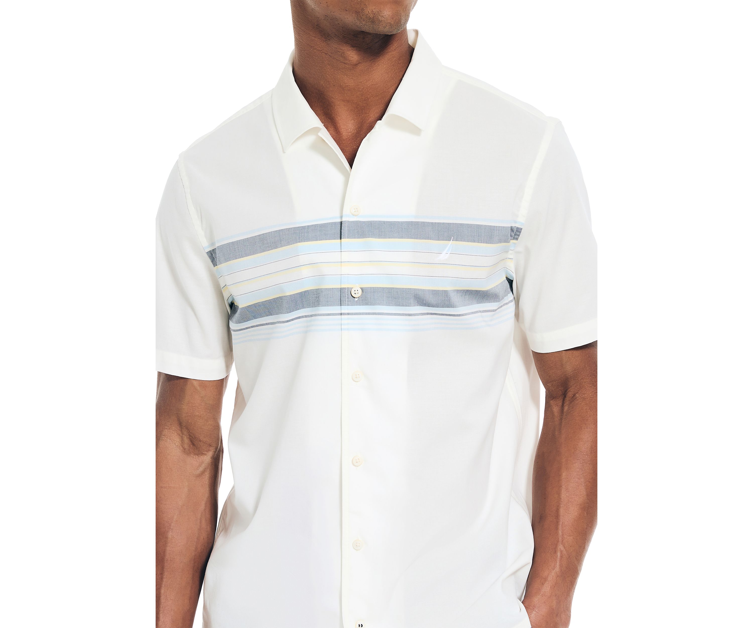 Sustainably Crafted Chest Stripe Short Sleeve Shirt