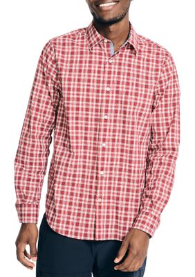 Nautica Men's Navtech Trim Fit Plaid Shirt, Medium