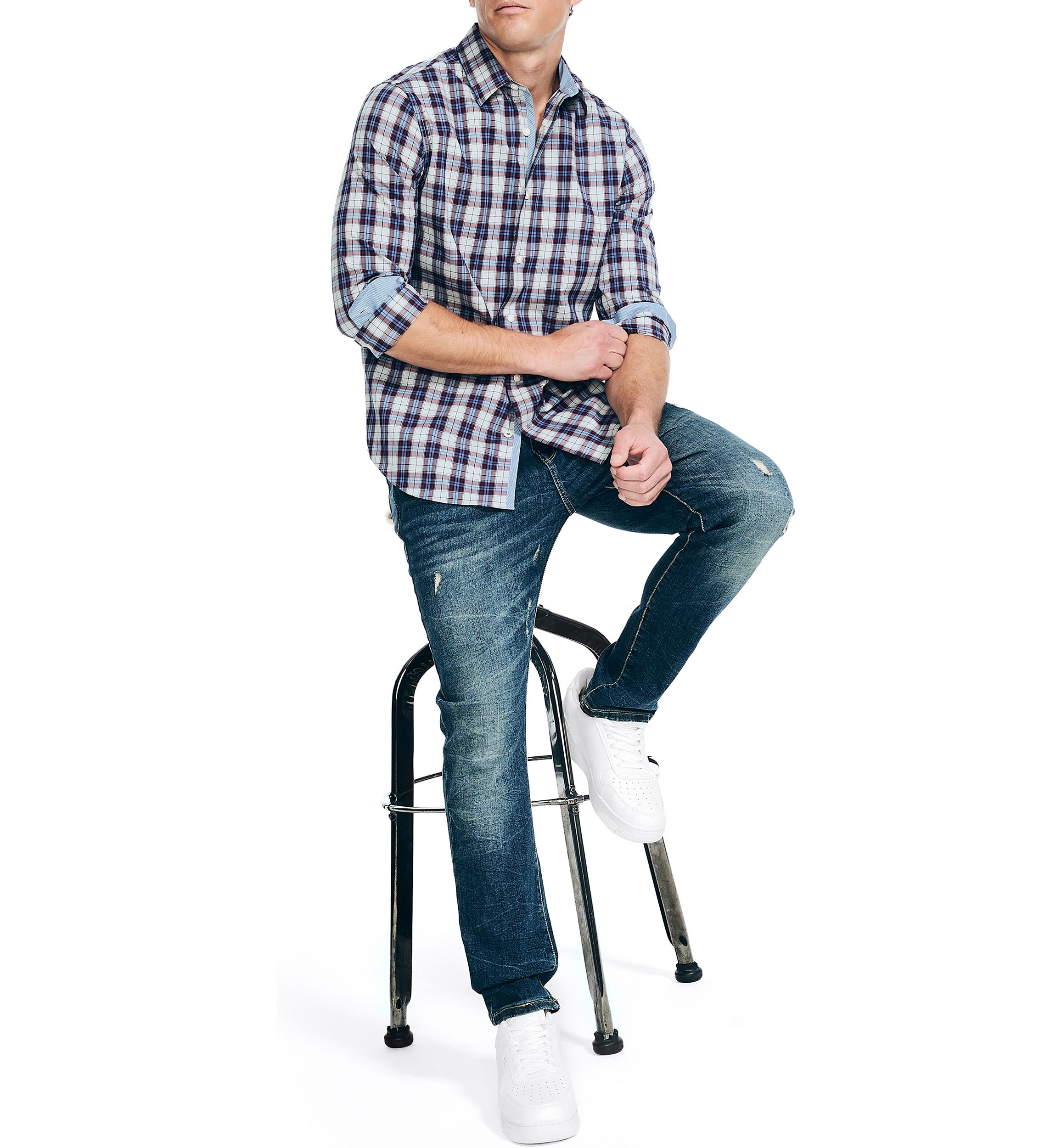 Navtech Trim Fit Plaid Shirt