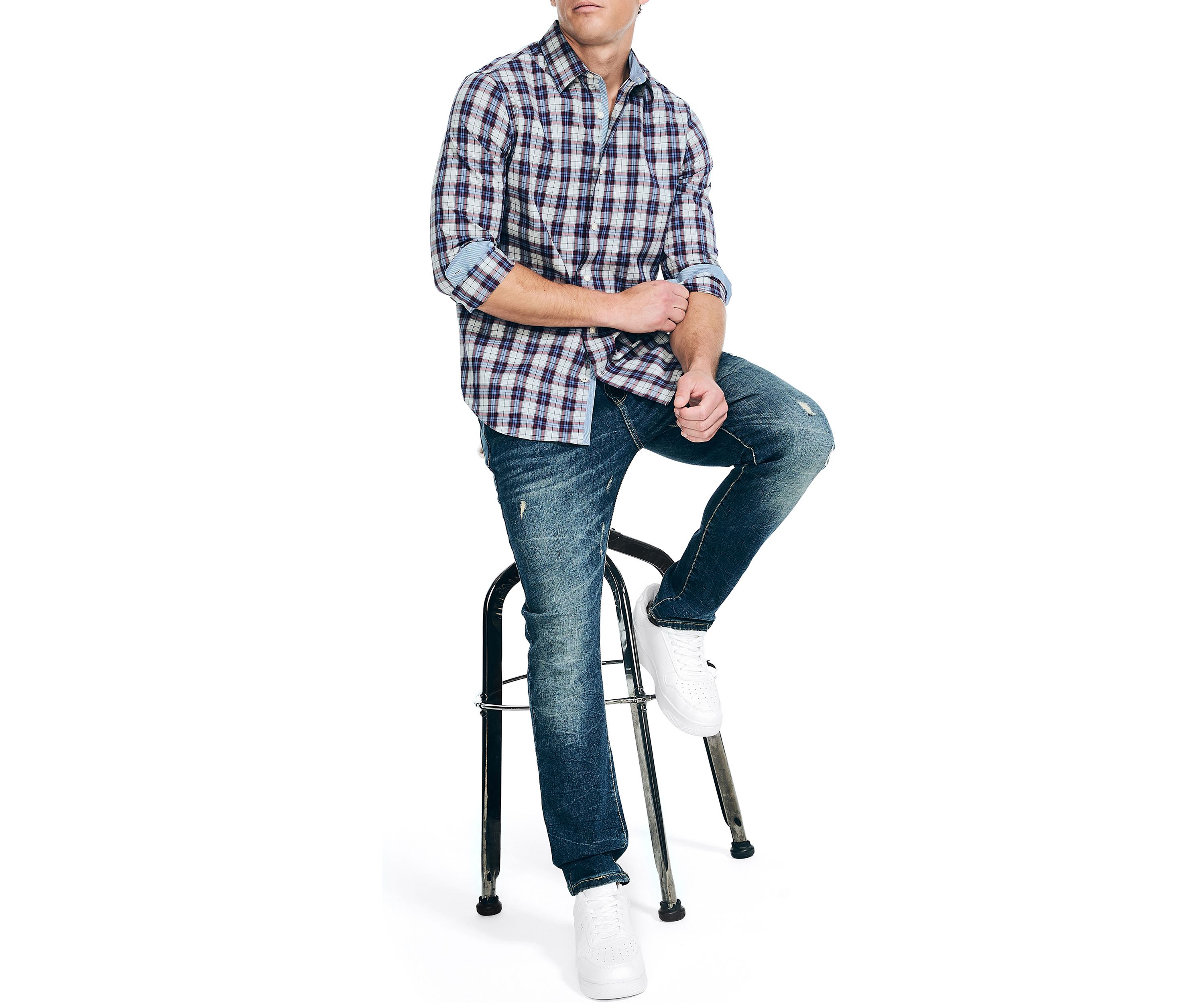 Navtech Trim Fit Plaid Shirt