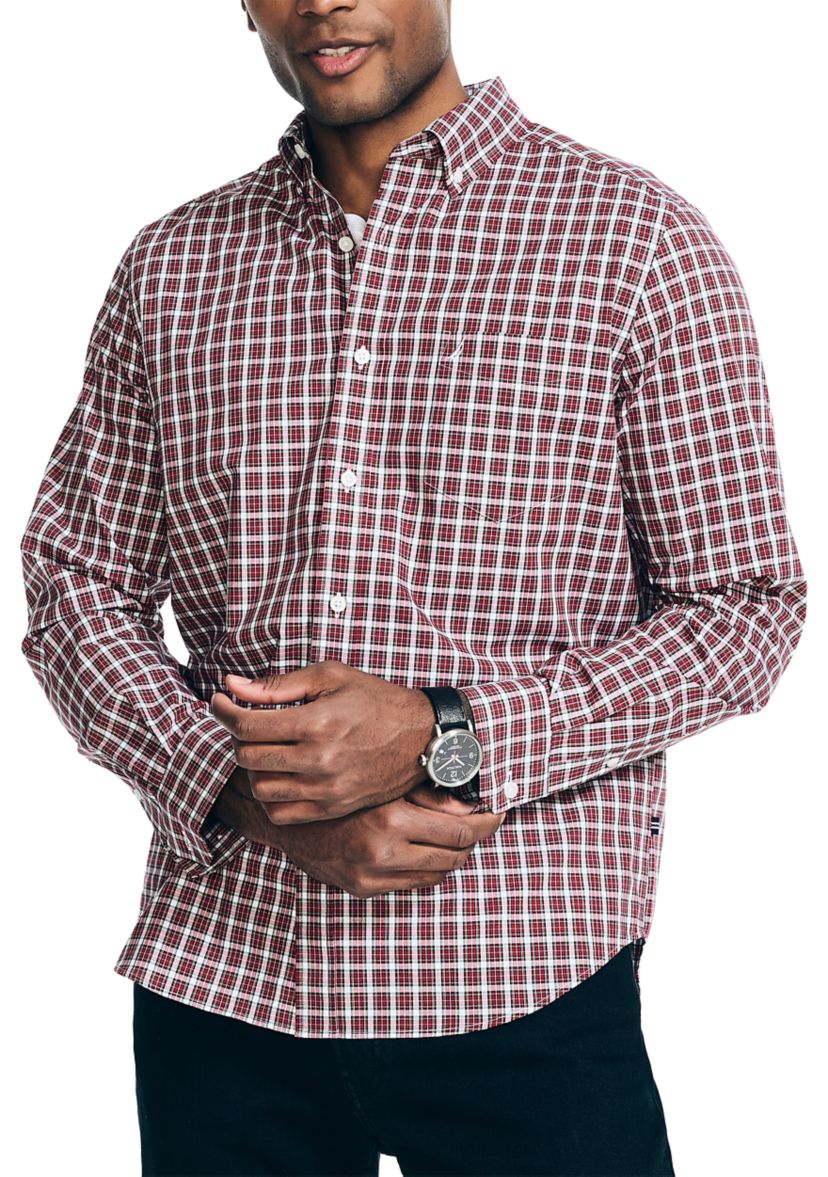 Wrinkle Resistant Plaid Wear to Work Shirt