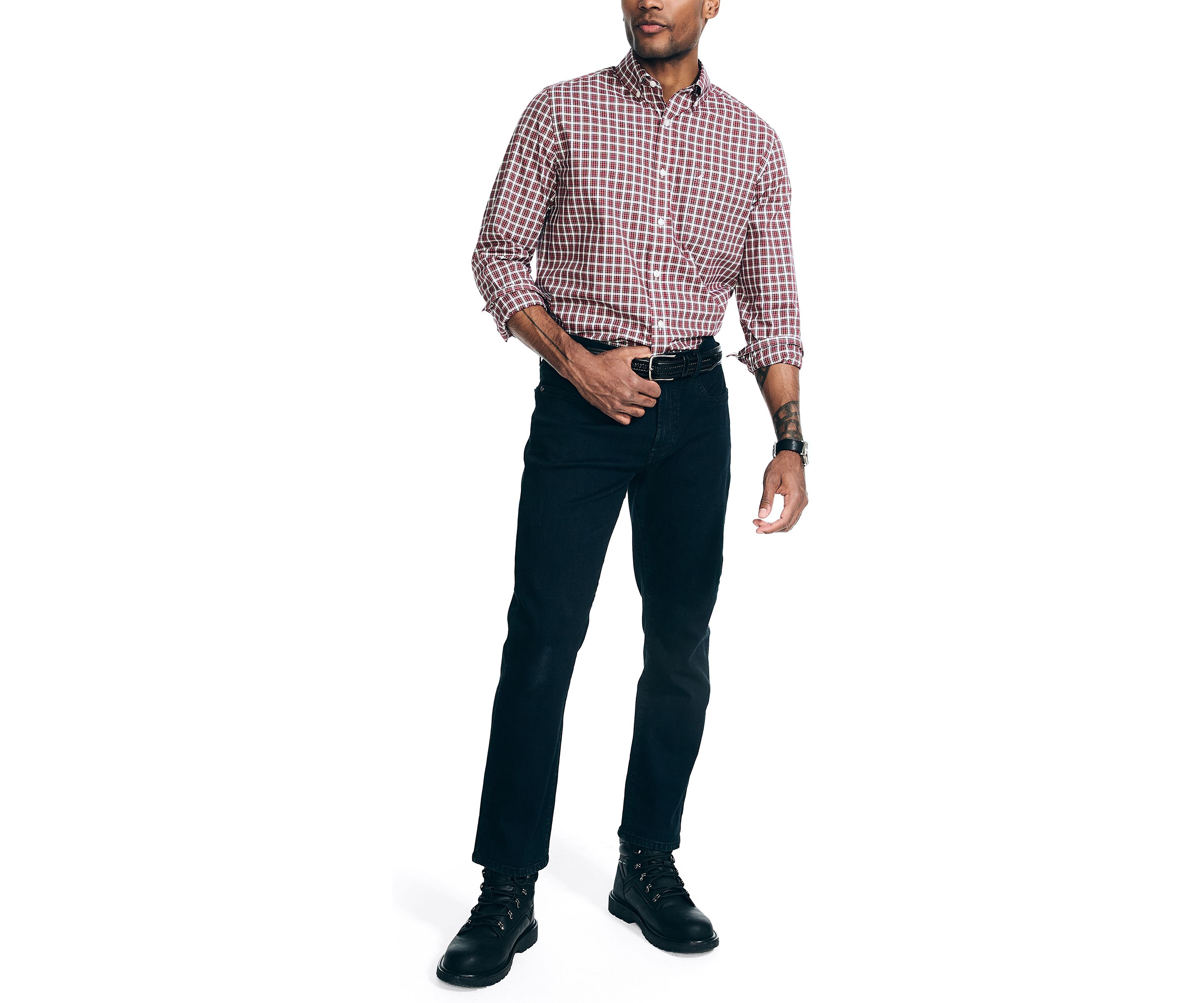 Wrinkle Resistant Plaid Wear to Work Shirt