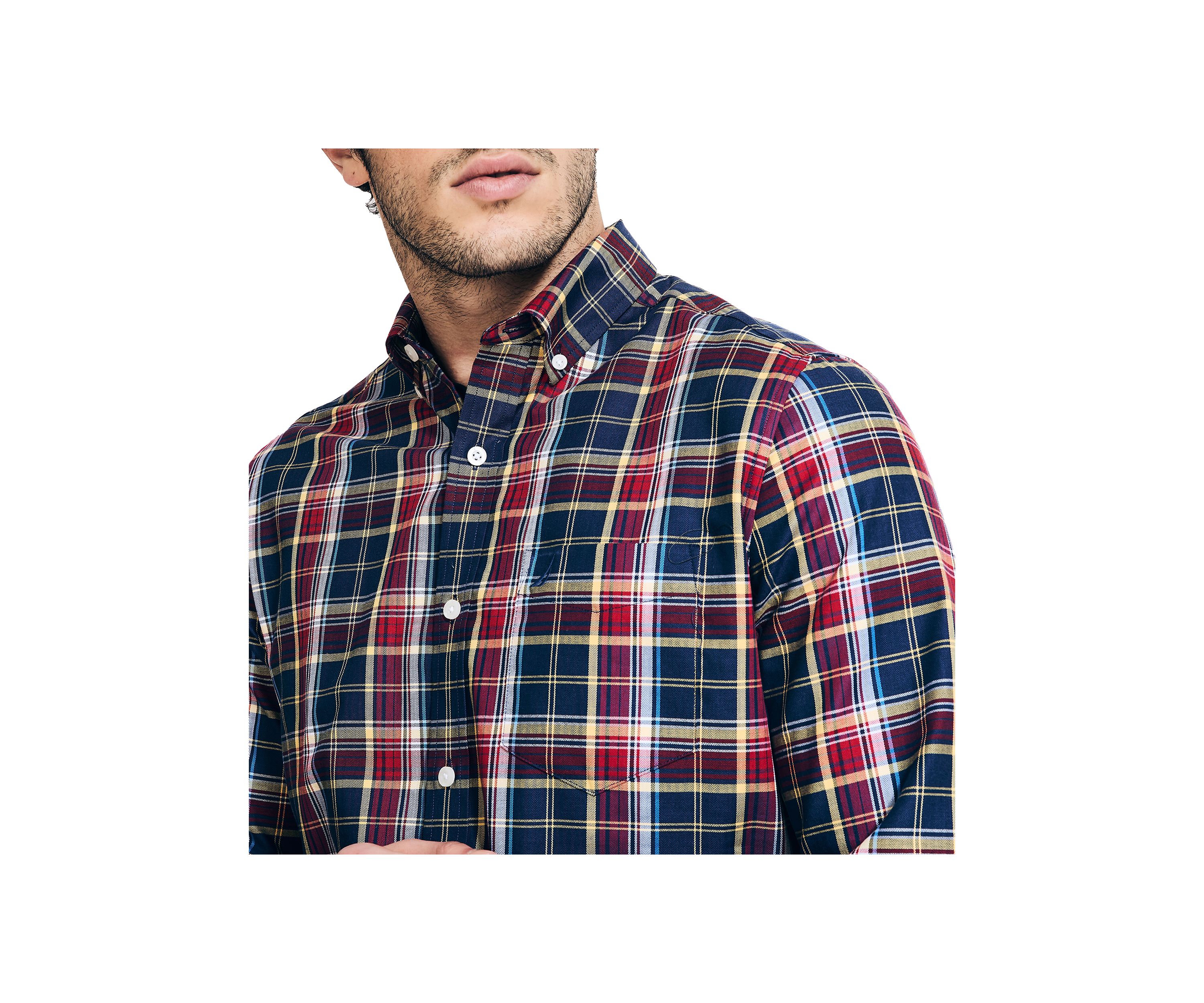 Wrinkle Resistant Plaid Wear to Work Shirt