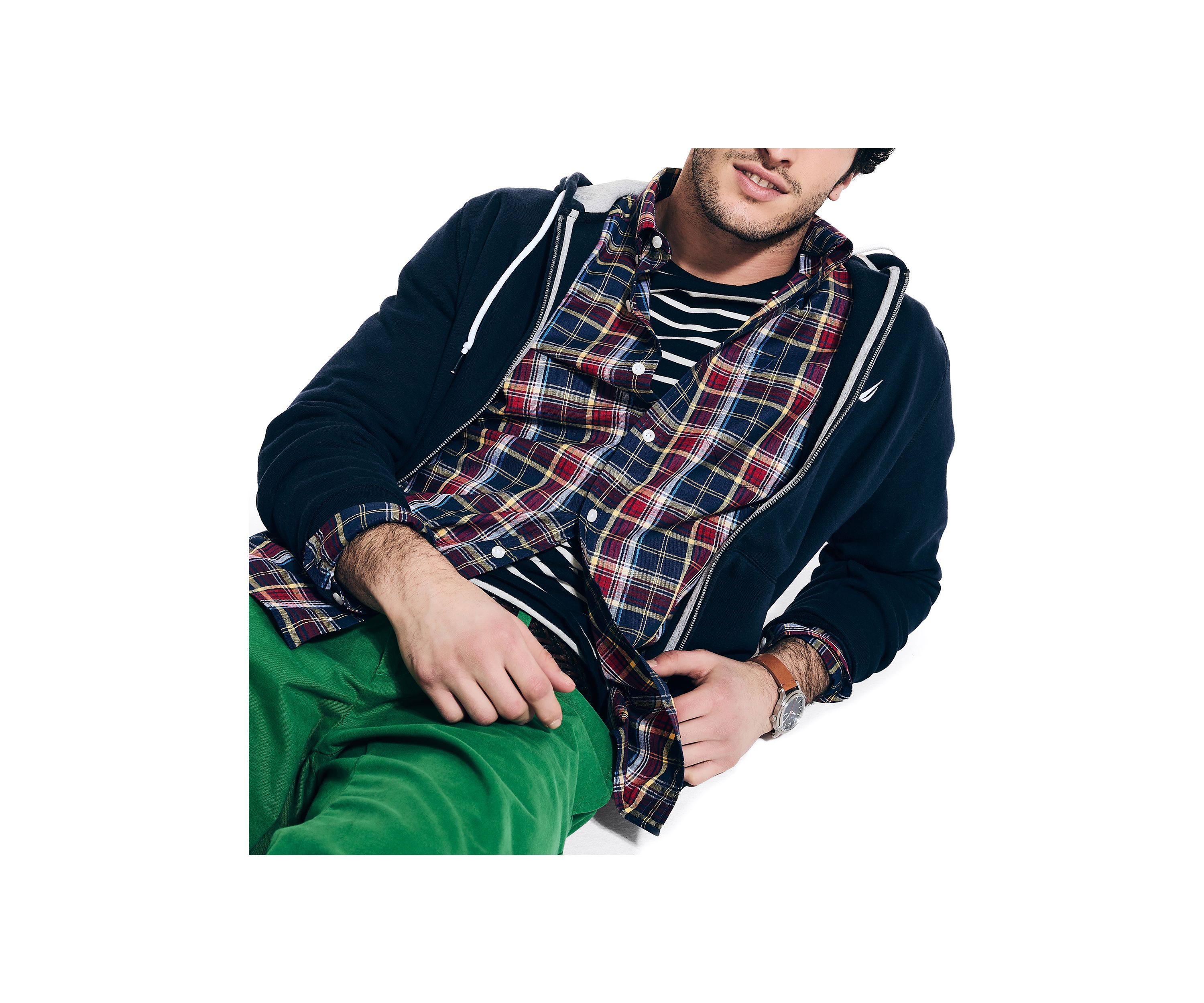Wrinkle Resistant Plaid Wear to Work Shirt