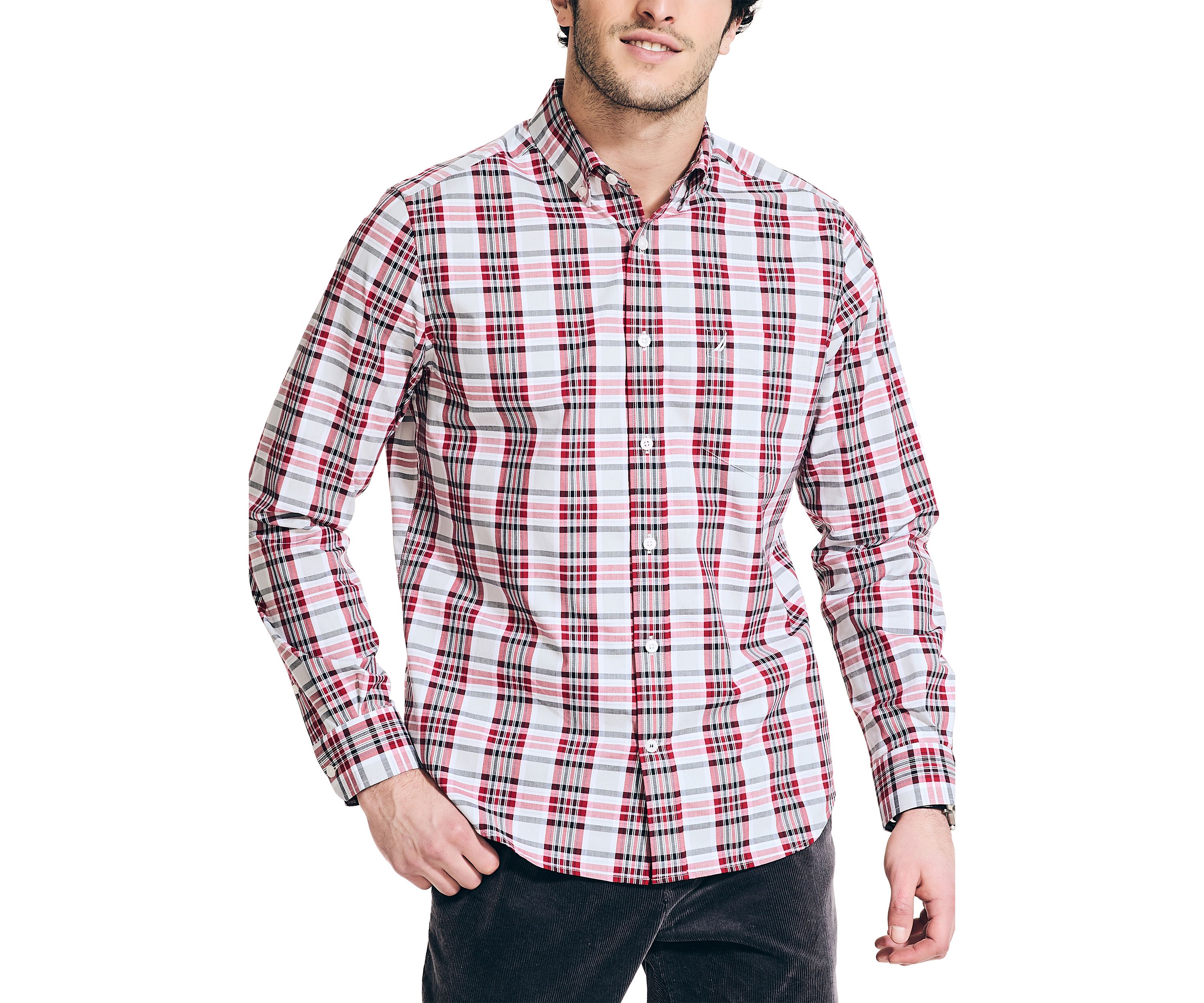Wrinkle Resistant Plaid Wear to Work Shirt