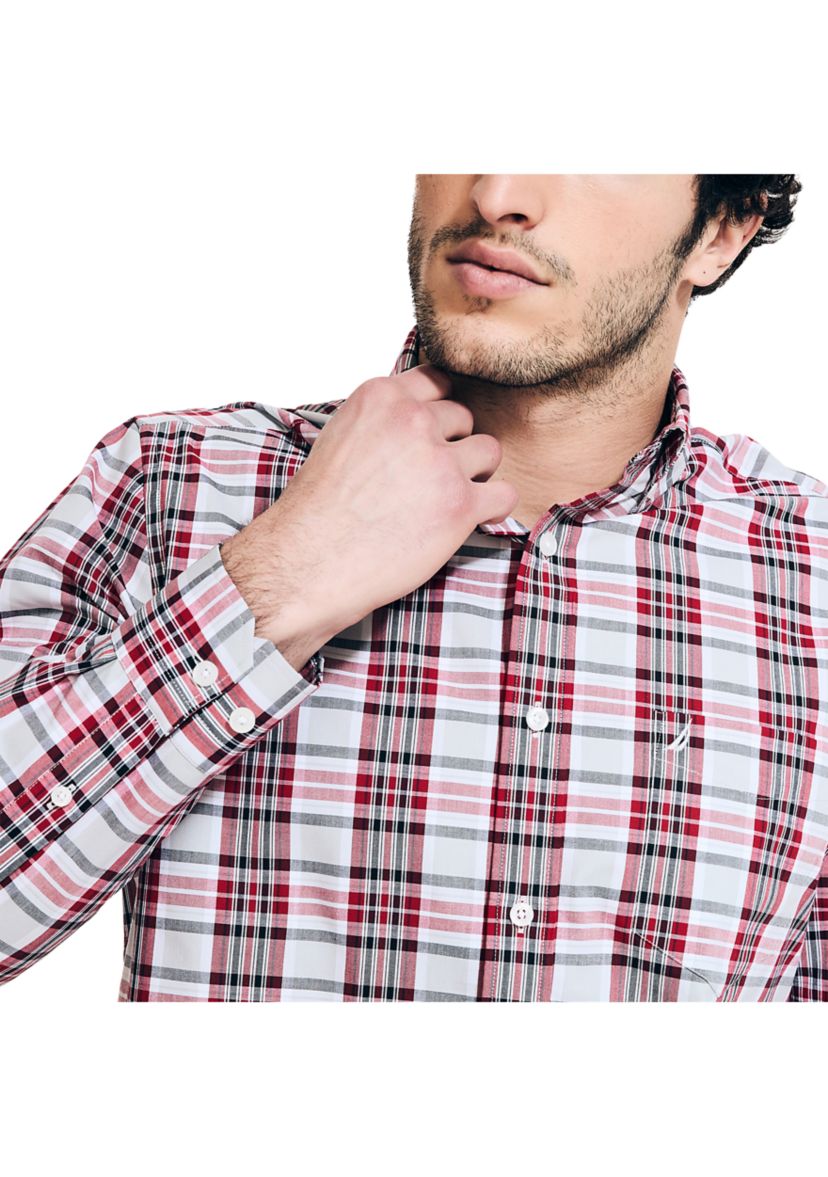 Wrinkle Resistant Plaid Wear to Work Shirt
