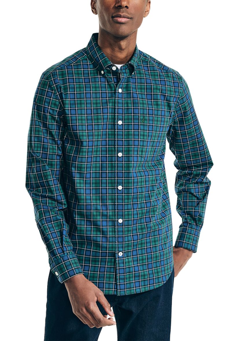 Wrinkle Resistant Plaid Wear to Work Shirt