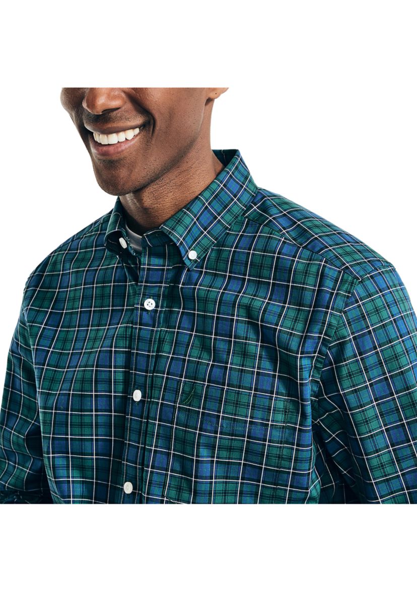 Wrinkle Resistant Plaid Wear to Work Shirt