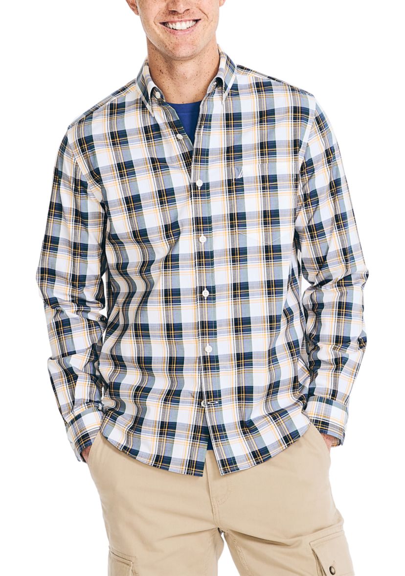 Wrinkle Resistant Plaid Wear to Work Shirt