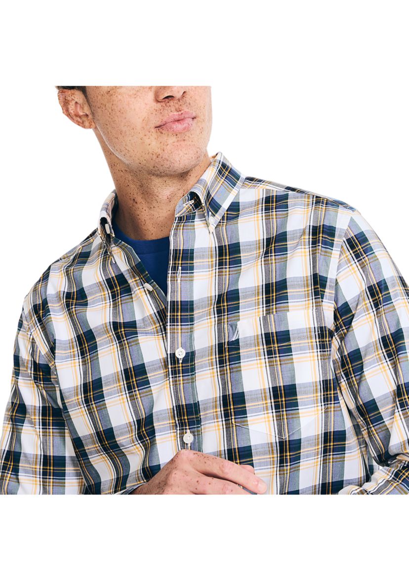 Wrinkle Resistant Plaid Wear to Work Shirt