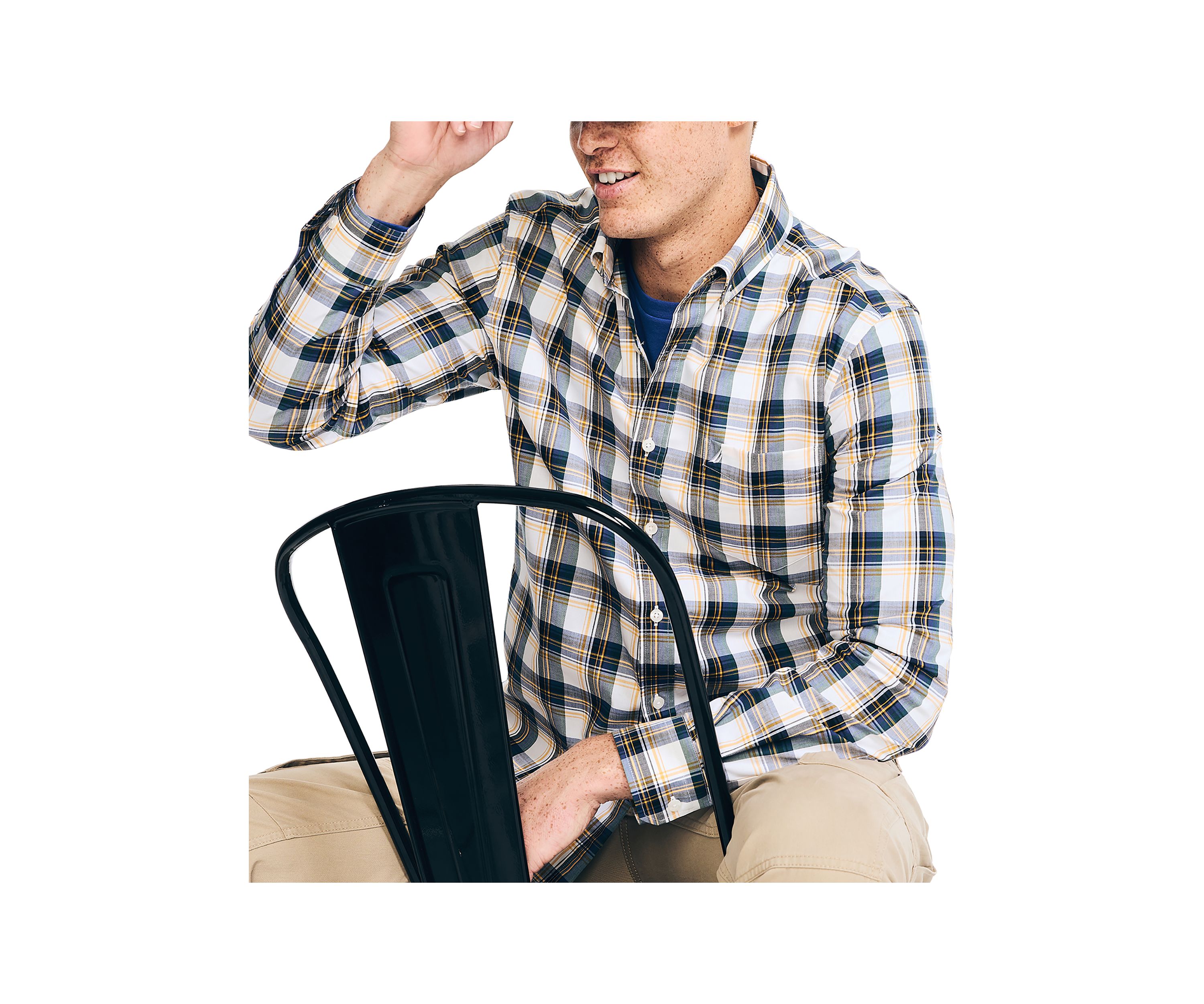 Wrinkle Resistant Plaid Wear to Work Shirt
